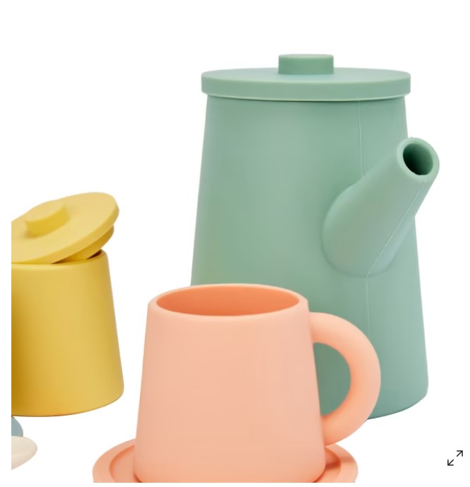 pastel colour silicone tea set
