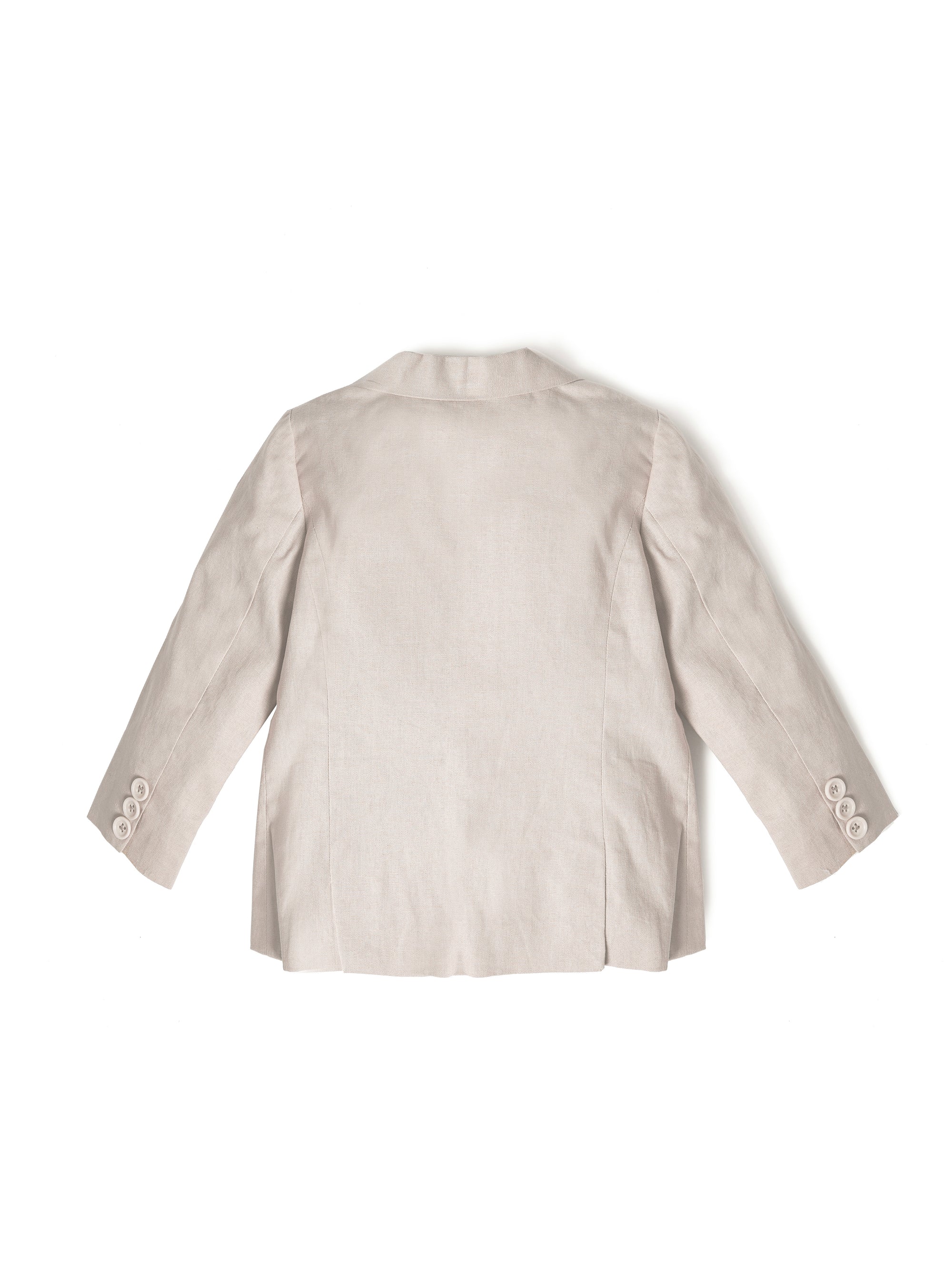 irish cream blazer with off white button