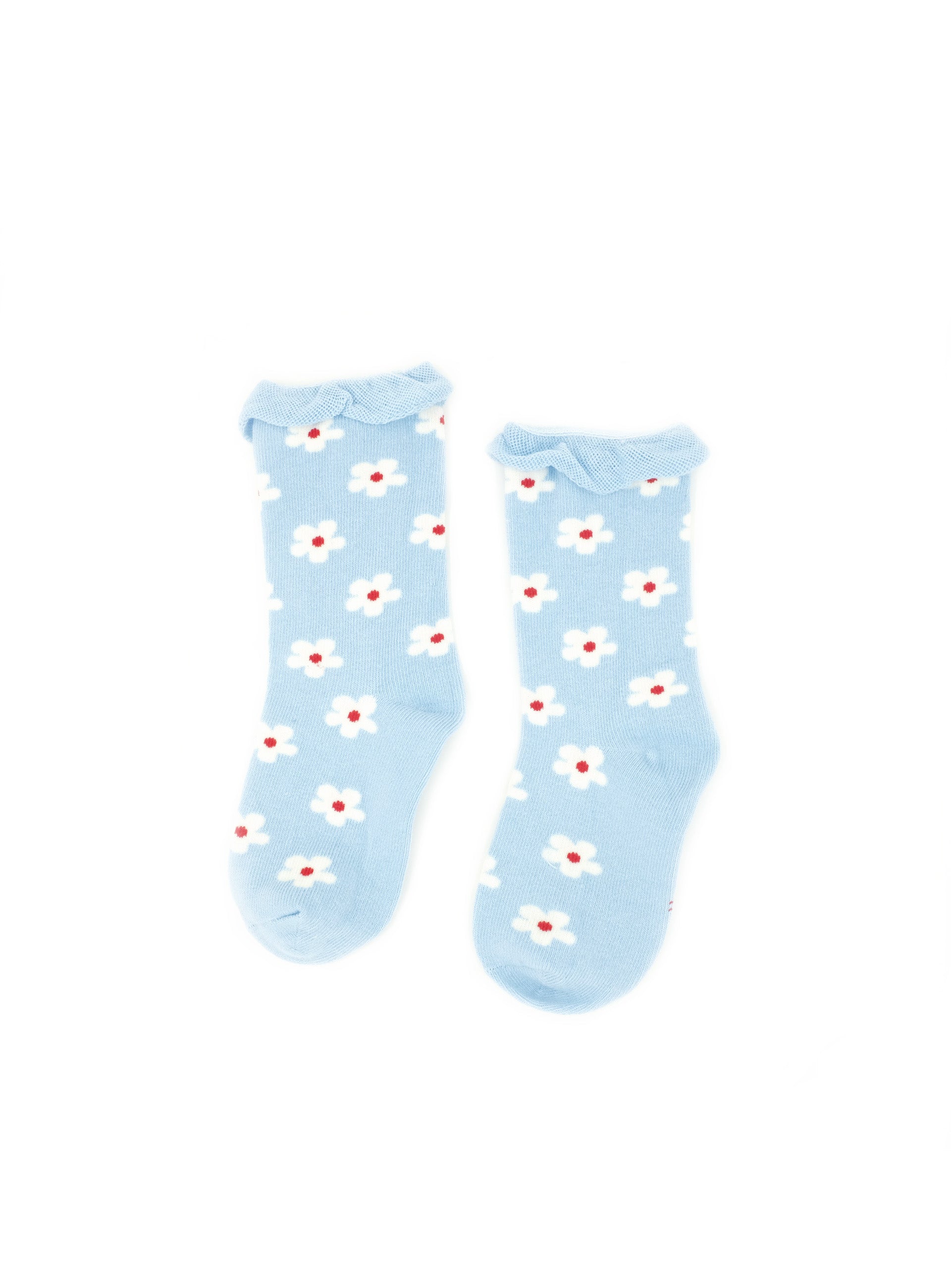 powder blue mini daisy socks