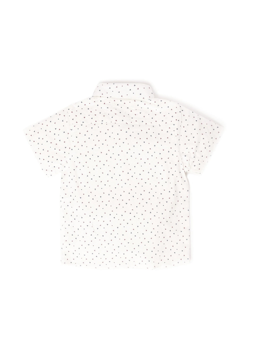 milk white shirt with petite triangle print