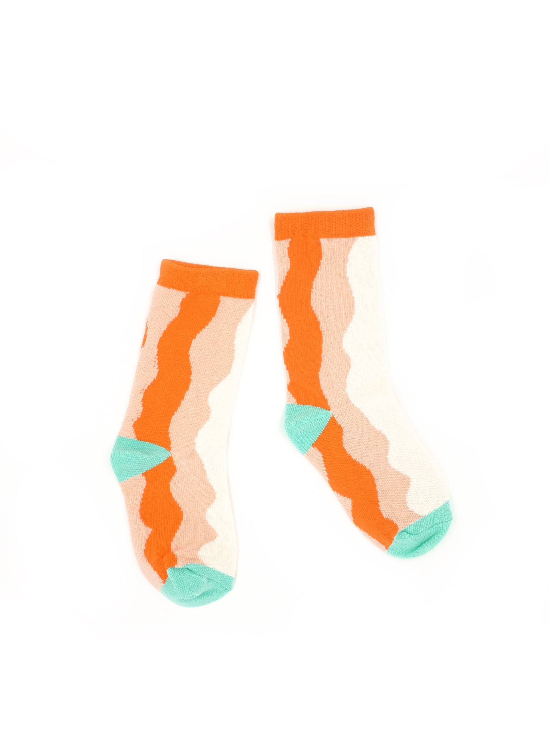 abstract bright tangerine socks