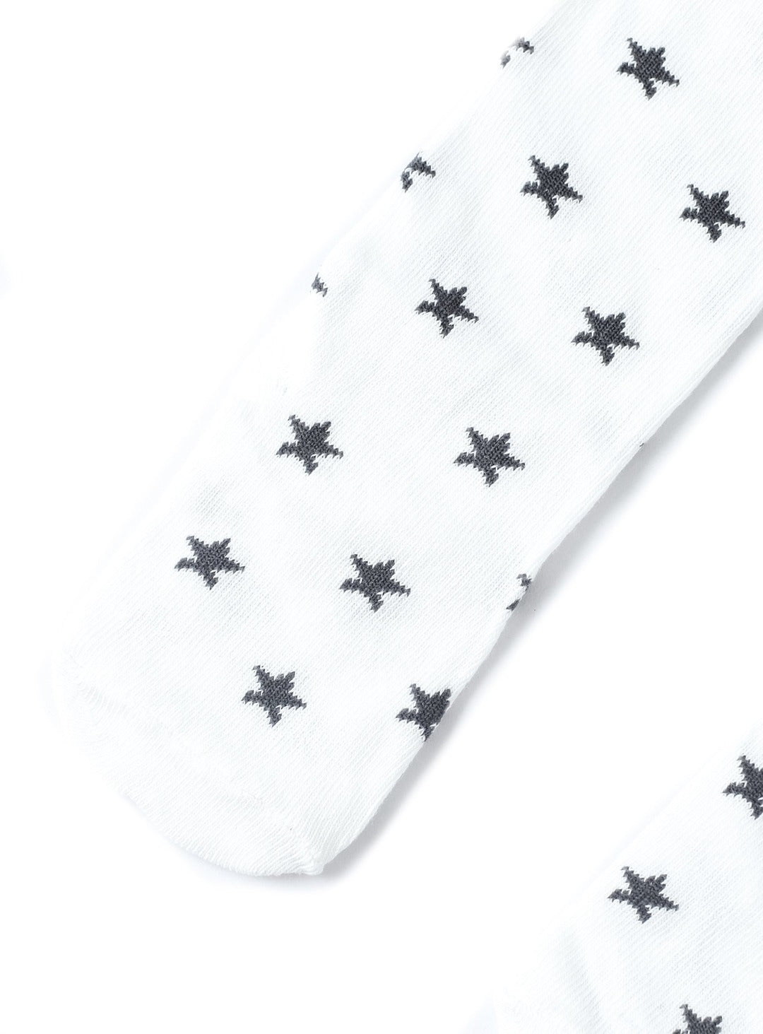 short white socks with stars print 