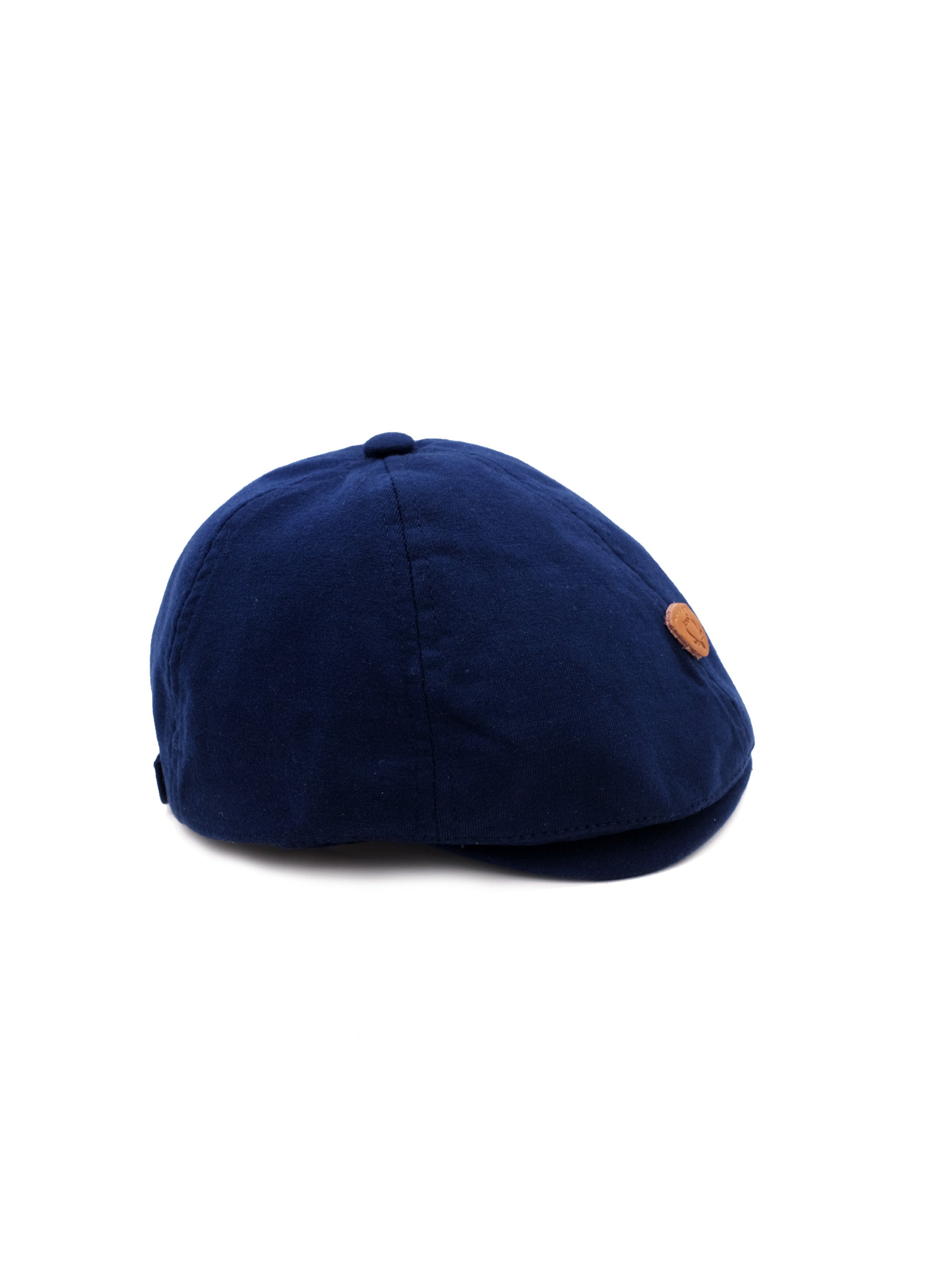 indigo blue beret with adjustable strap