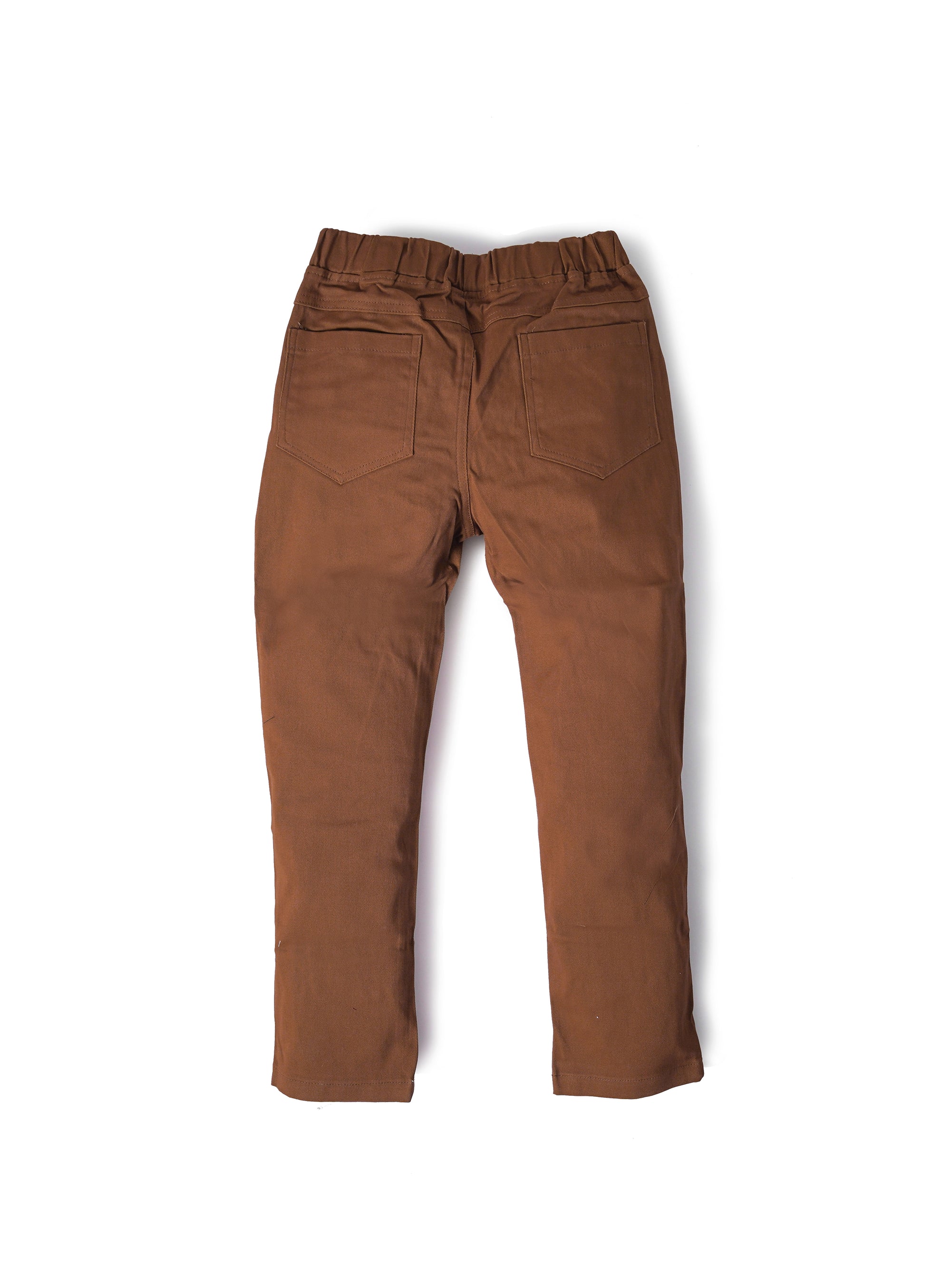 caramel brown chinos with stretchable waist
