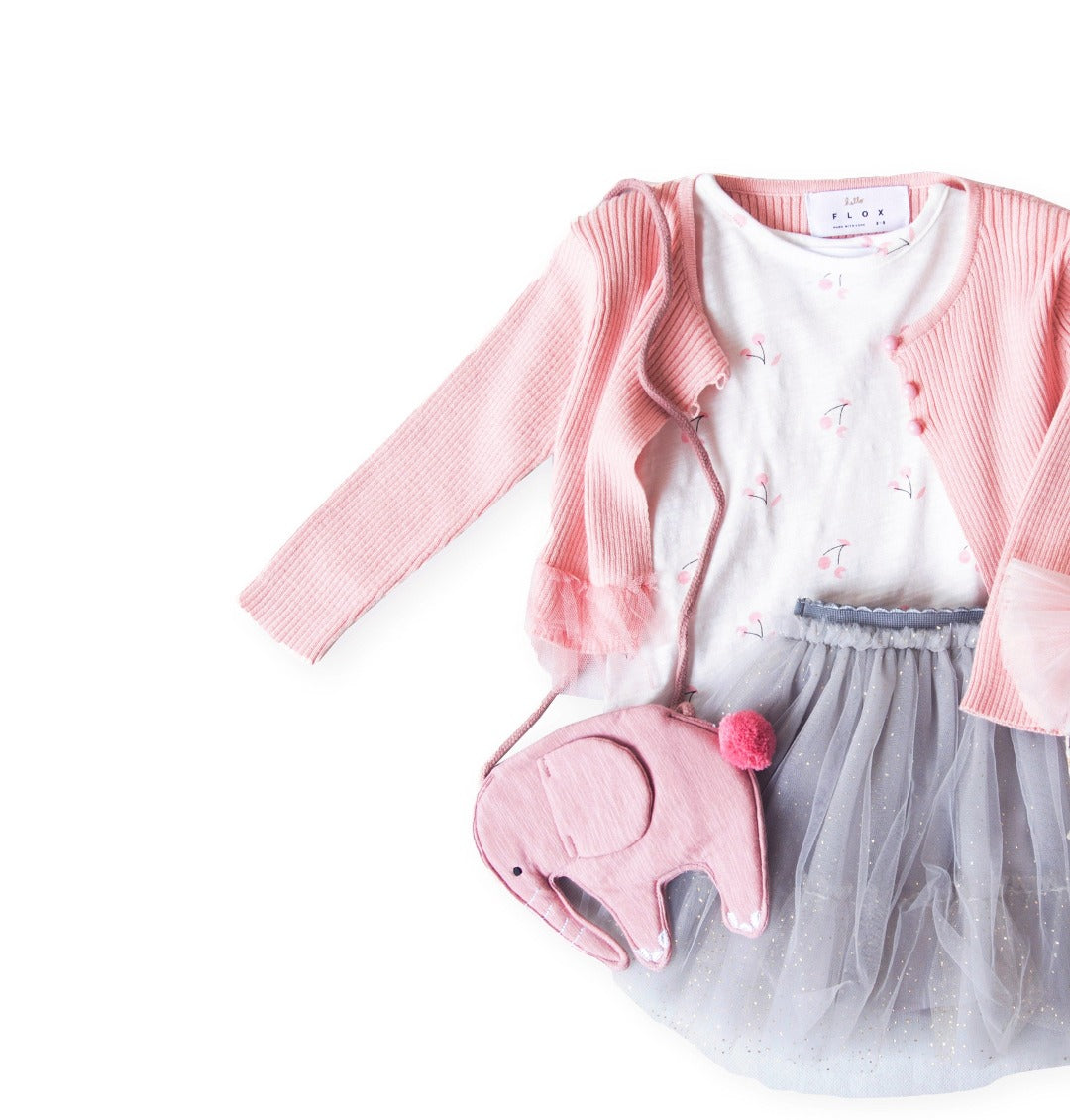 fairy floss pink cropped cardigan with cute ruffles