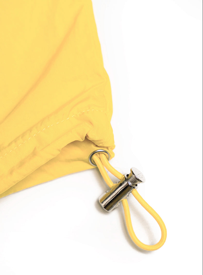 canary yellow waterproof lightweight jacket