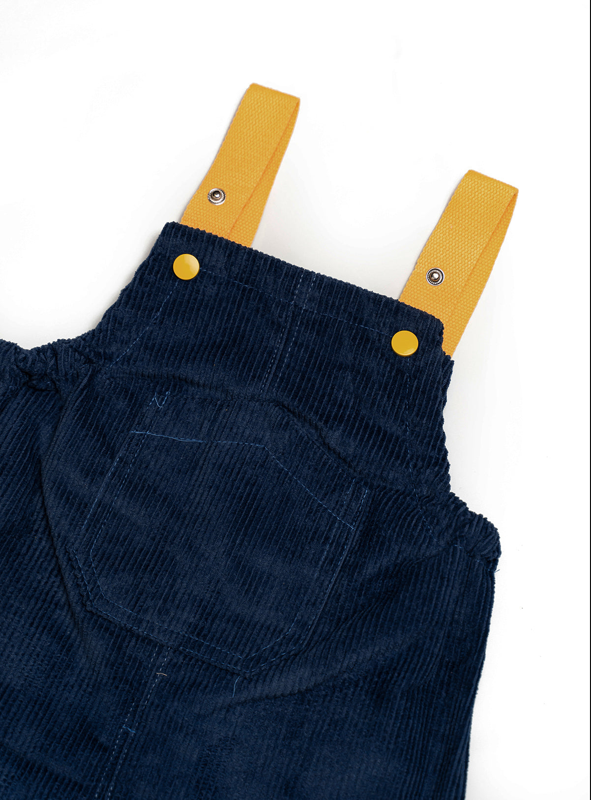 space blue corduroy overall