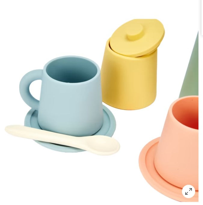 pastel colour silicone tea set