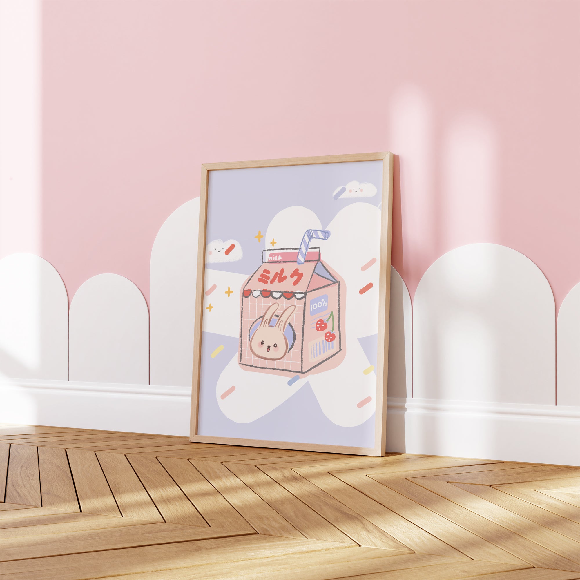 strawberry milk art print