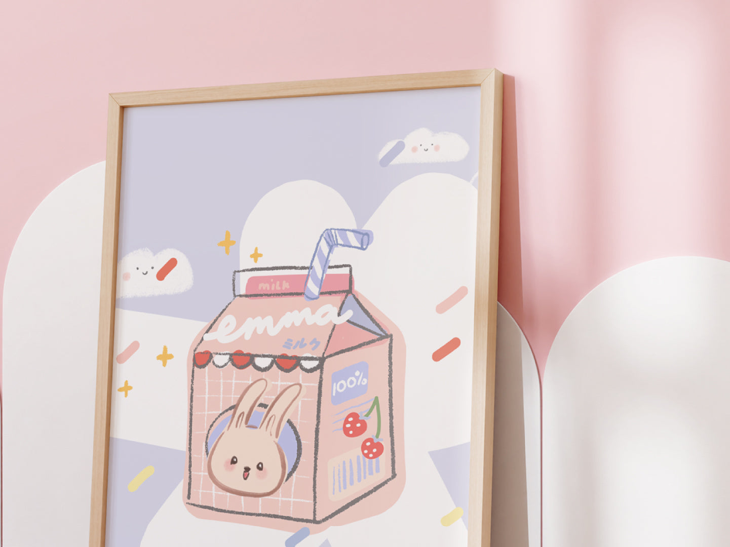 strawberry milk art print