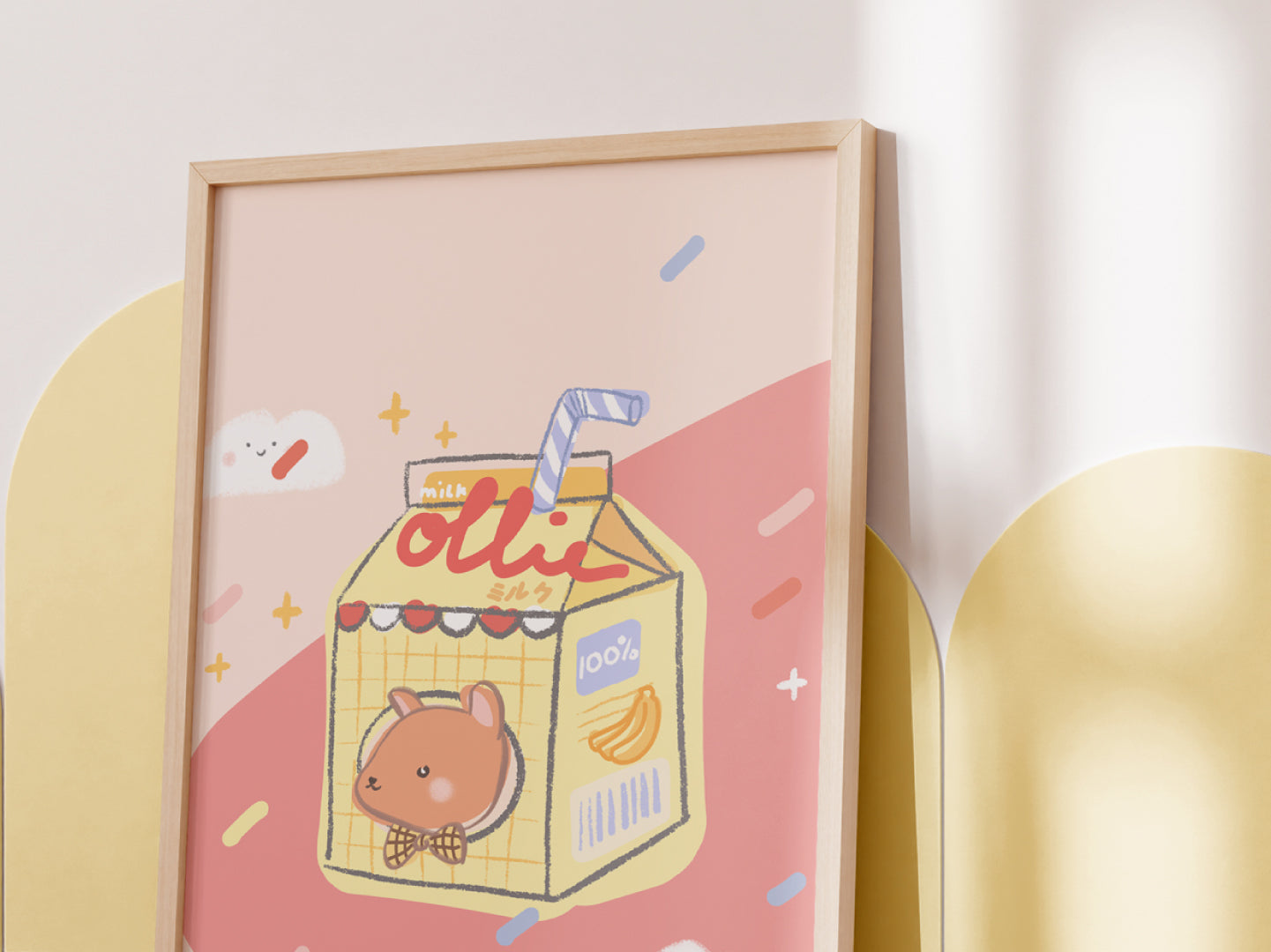 banana milk art print