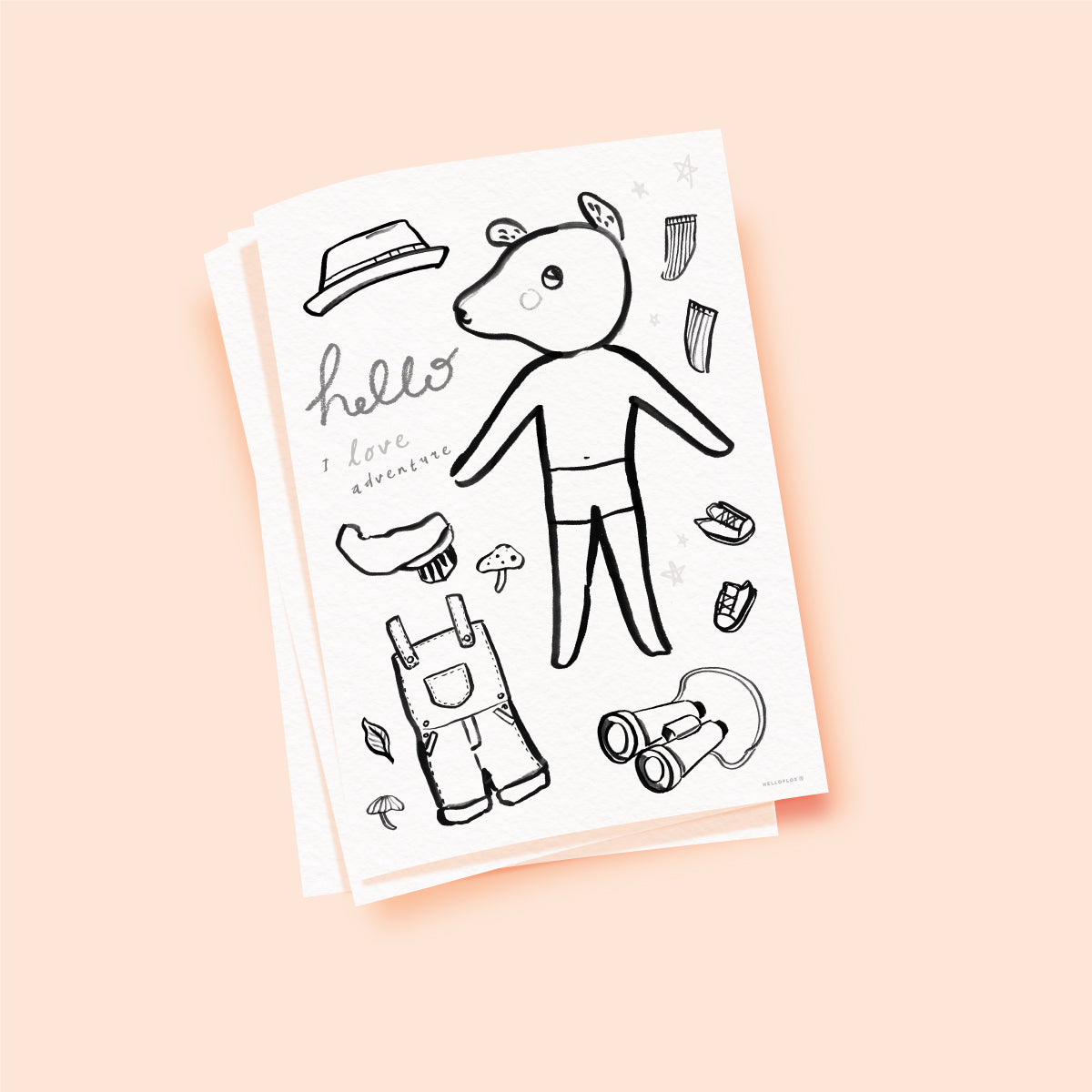 Ollie printable paper doll