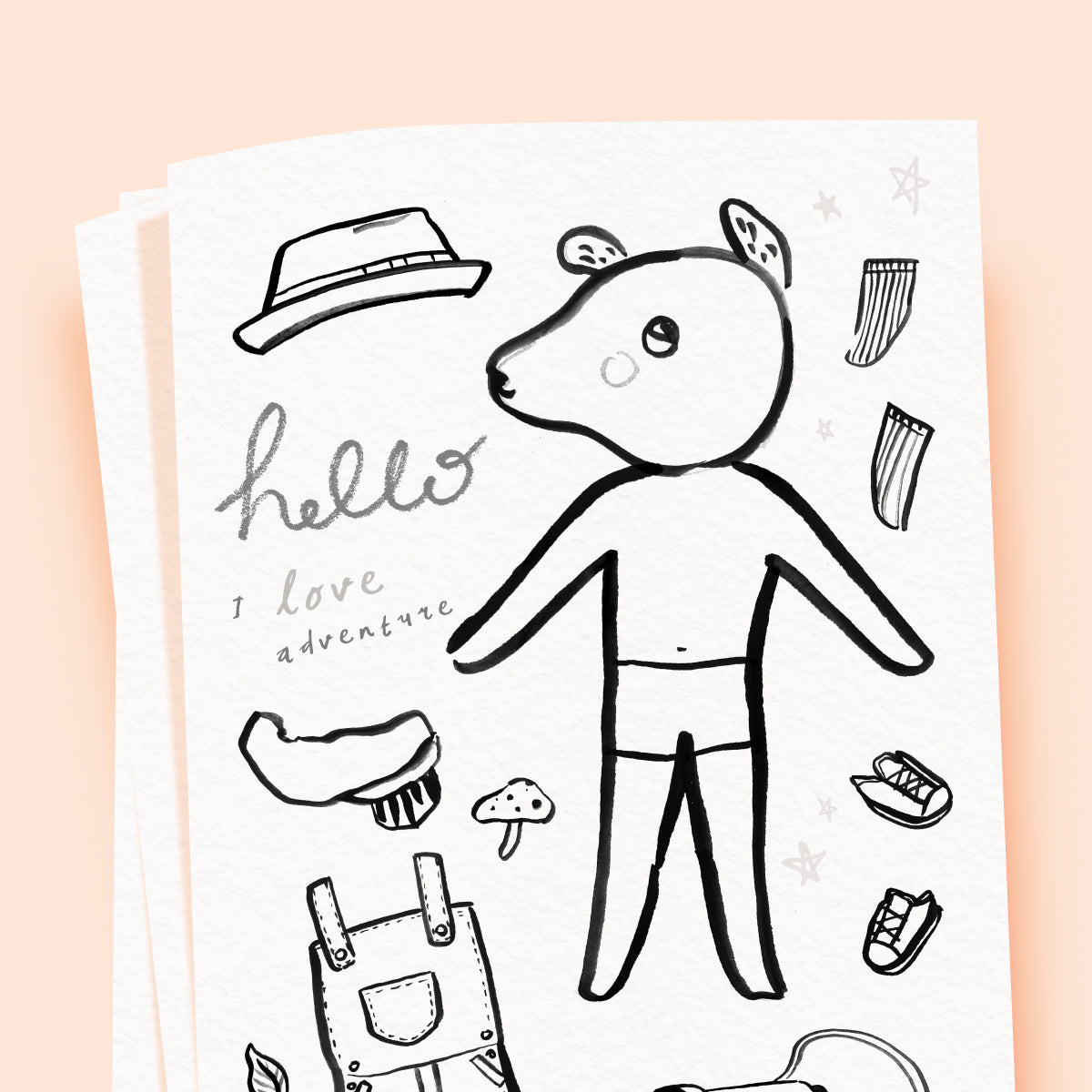 Ollie printable paper doll