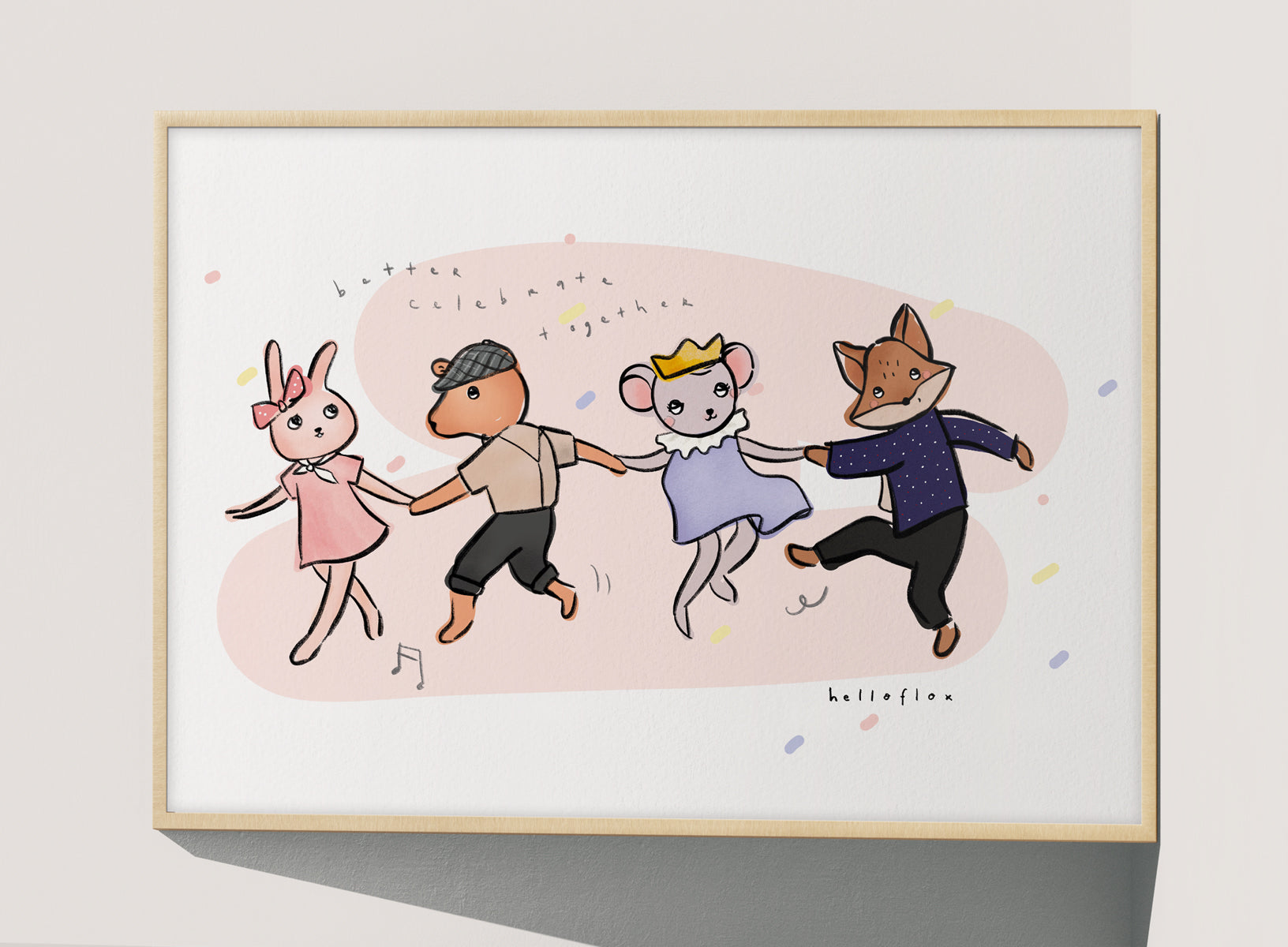 helloflox friends art print