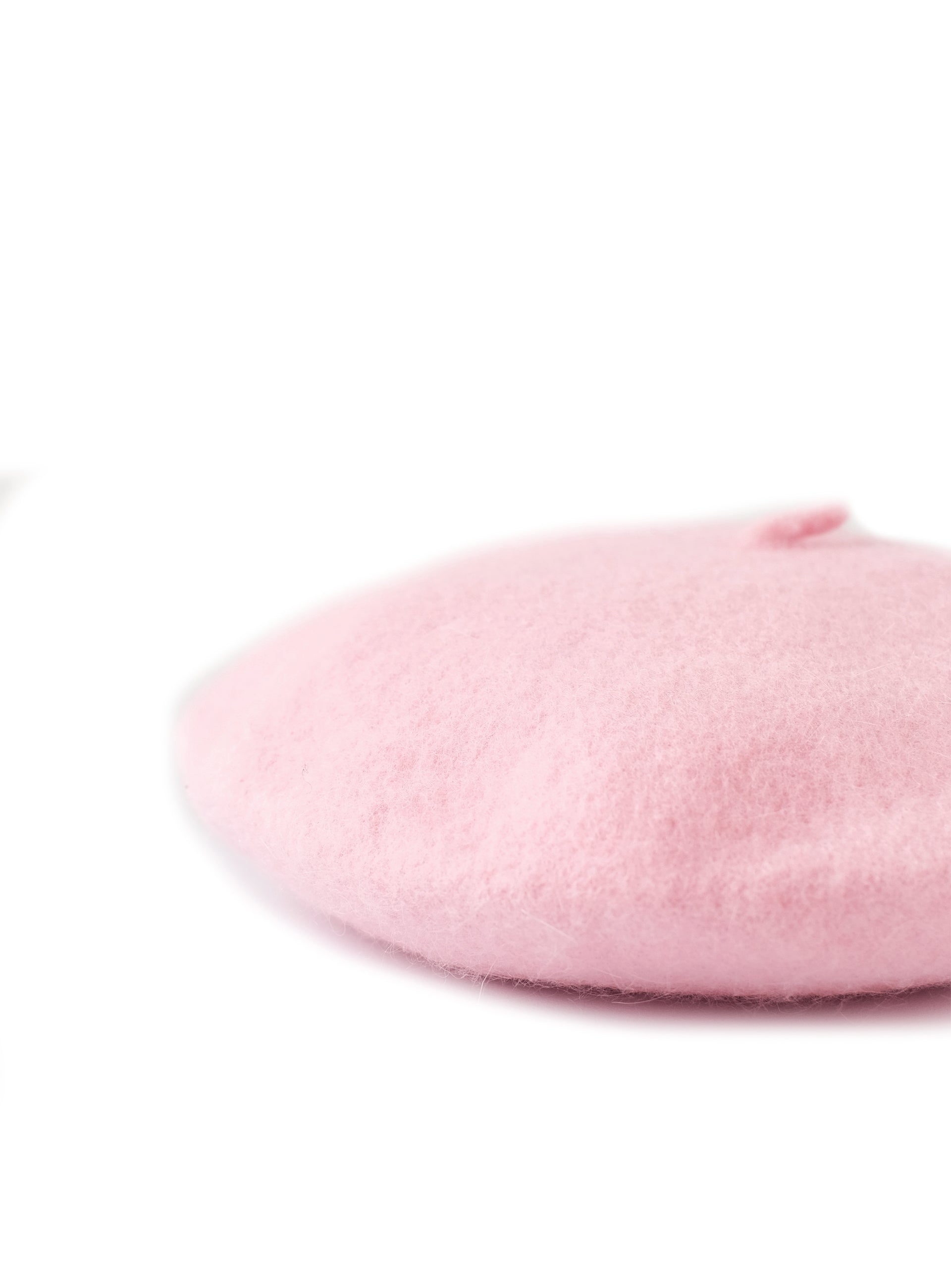 fairy floss pink wool beret