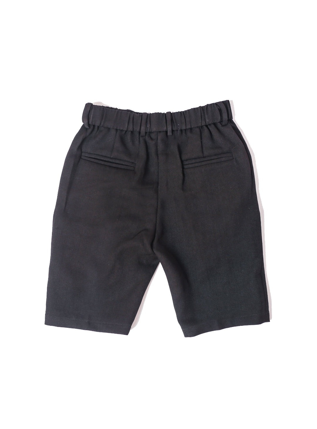 midnight black midi length shorts