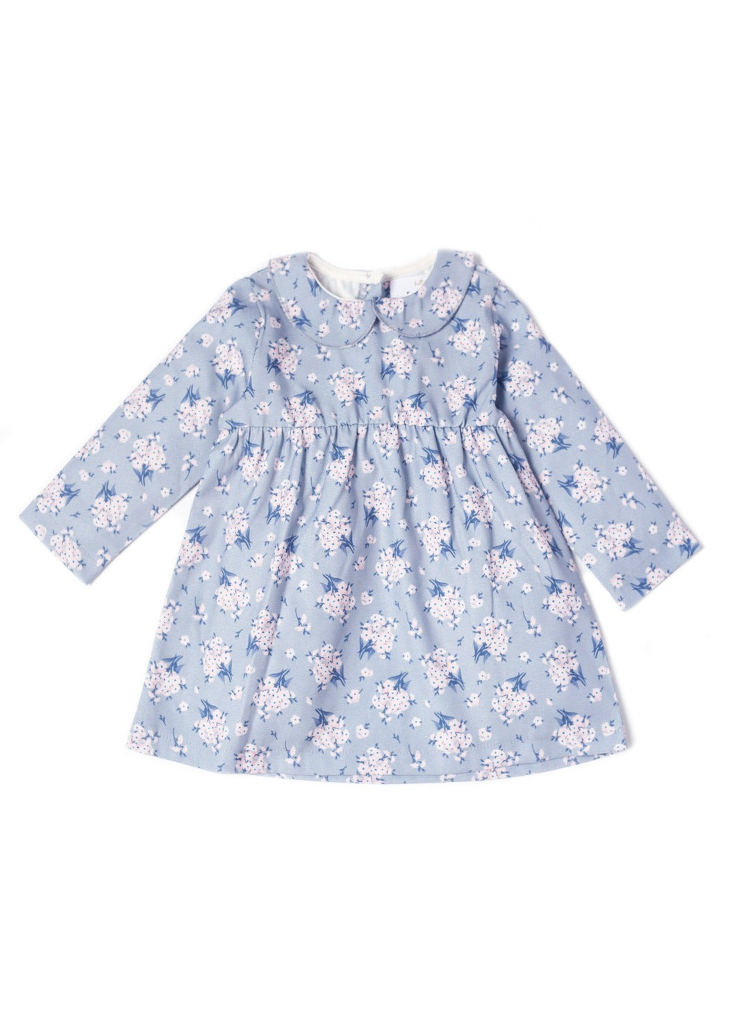 baby blue floral pattern dress
