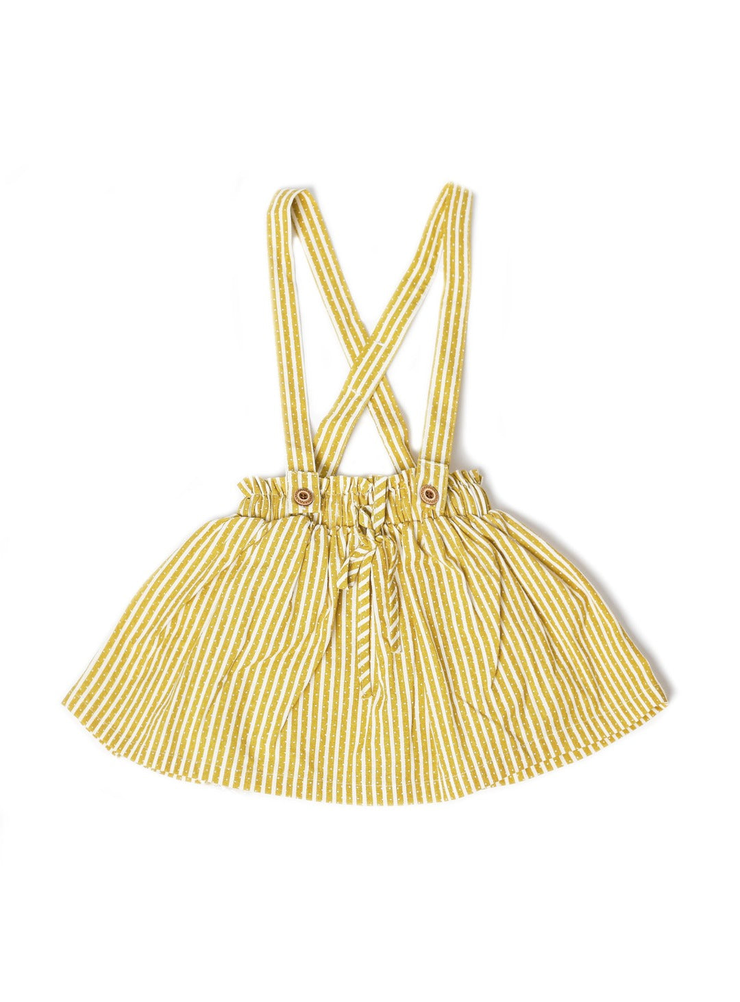 stripes daffodil yellow overall skirt