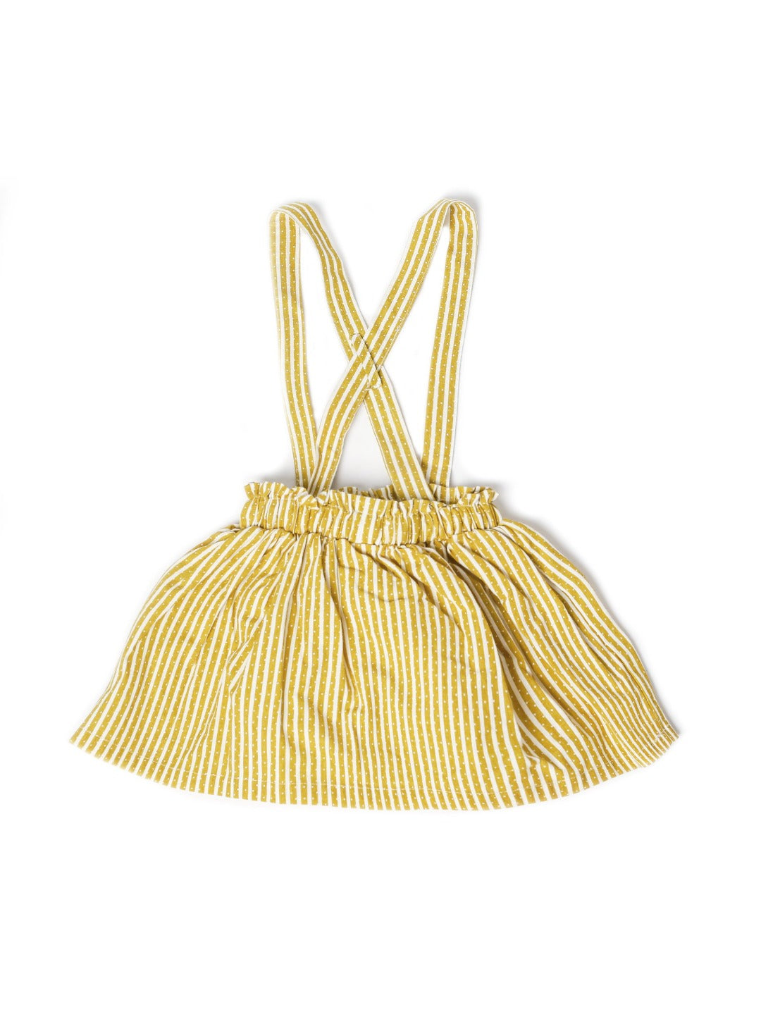 stripes daffodil yellow overall skirt