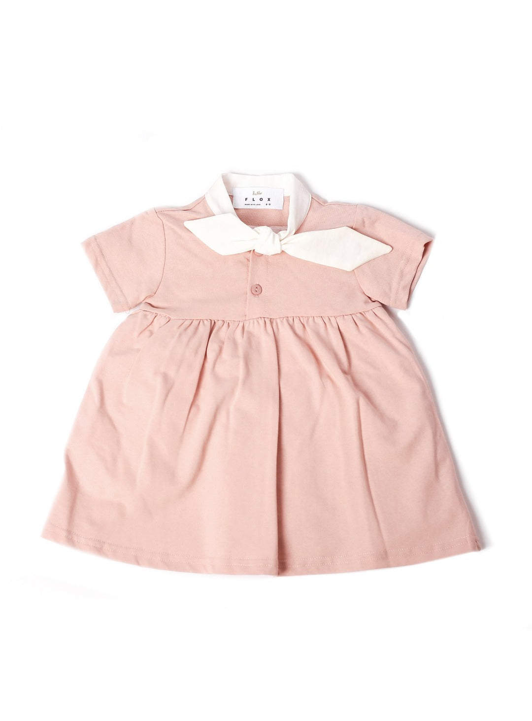 ballerina pink dress with white bow collar