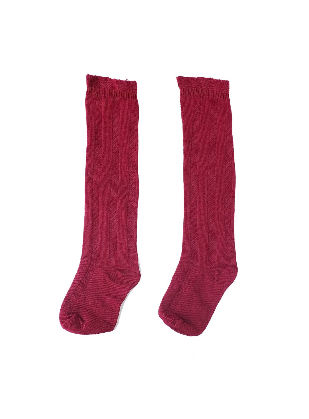midi length red cherry socks