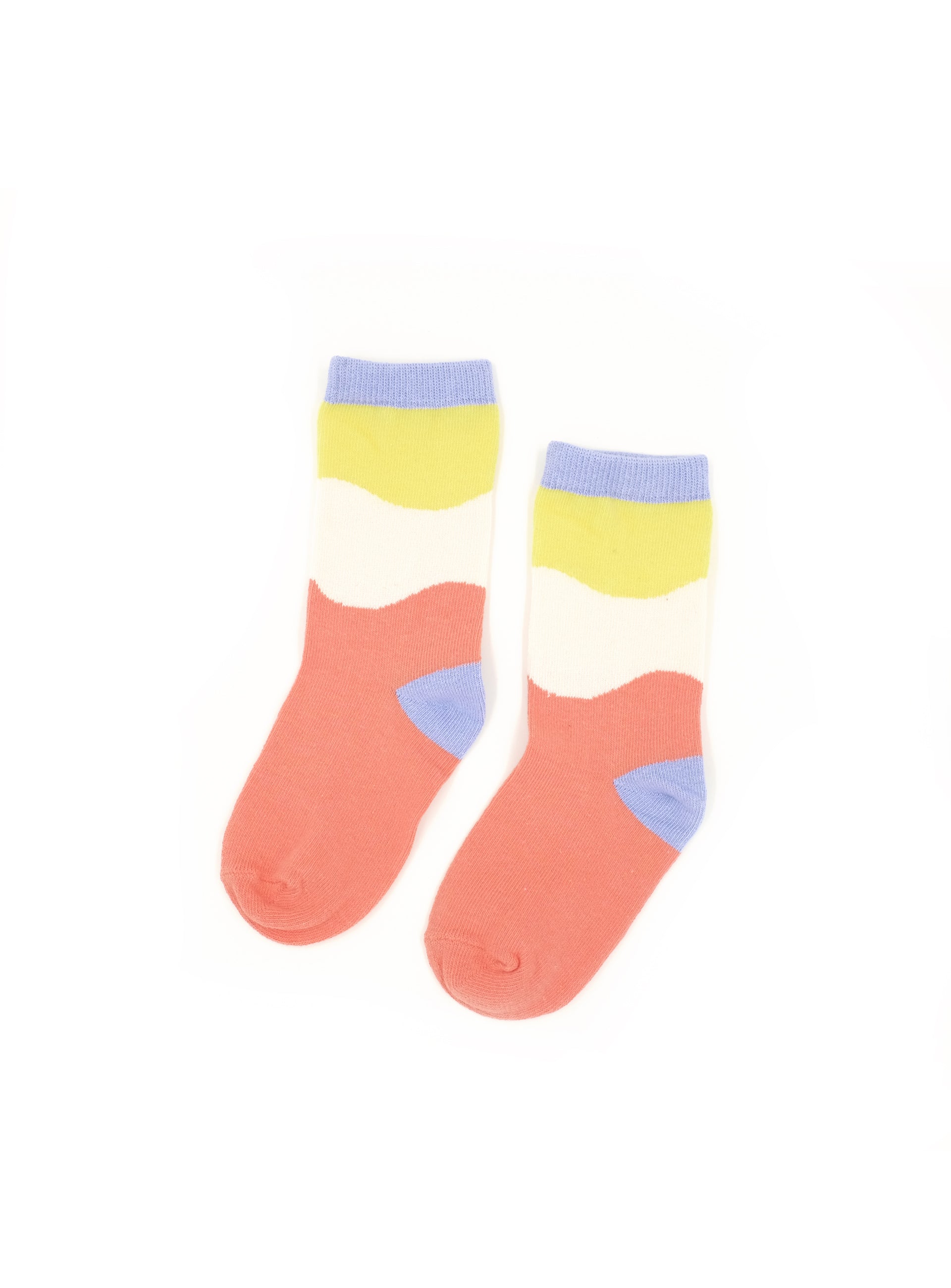 bright pastel wave socks
