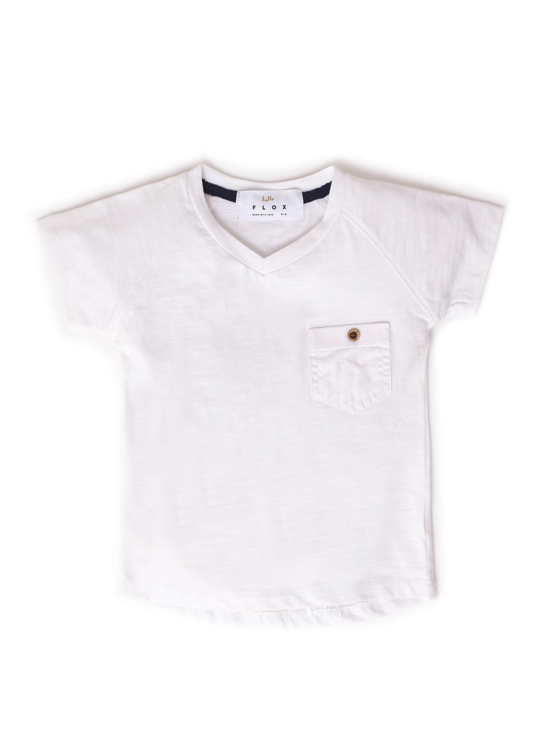 pearl white v-neck t-shirt