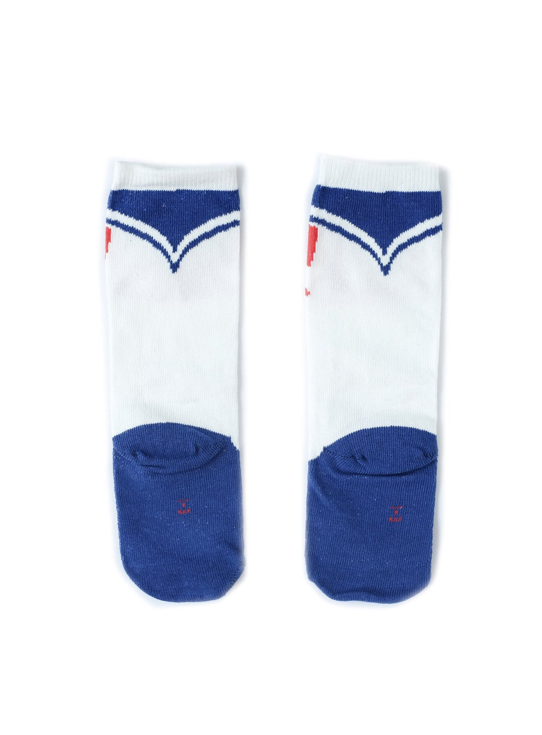 japanese school style pearl white socks with red ribbon