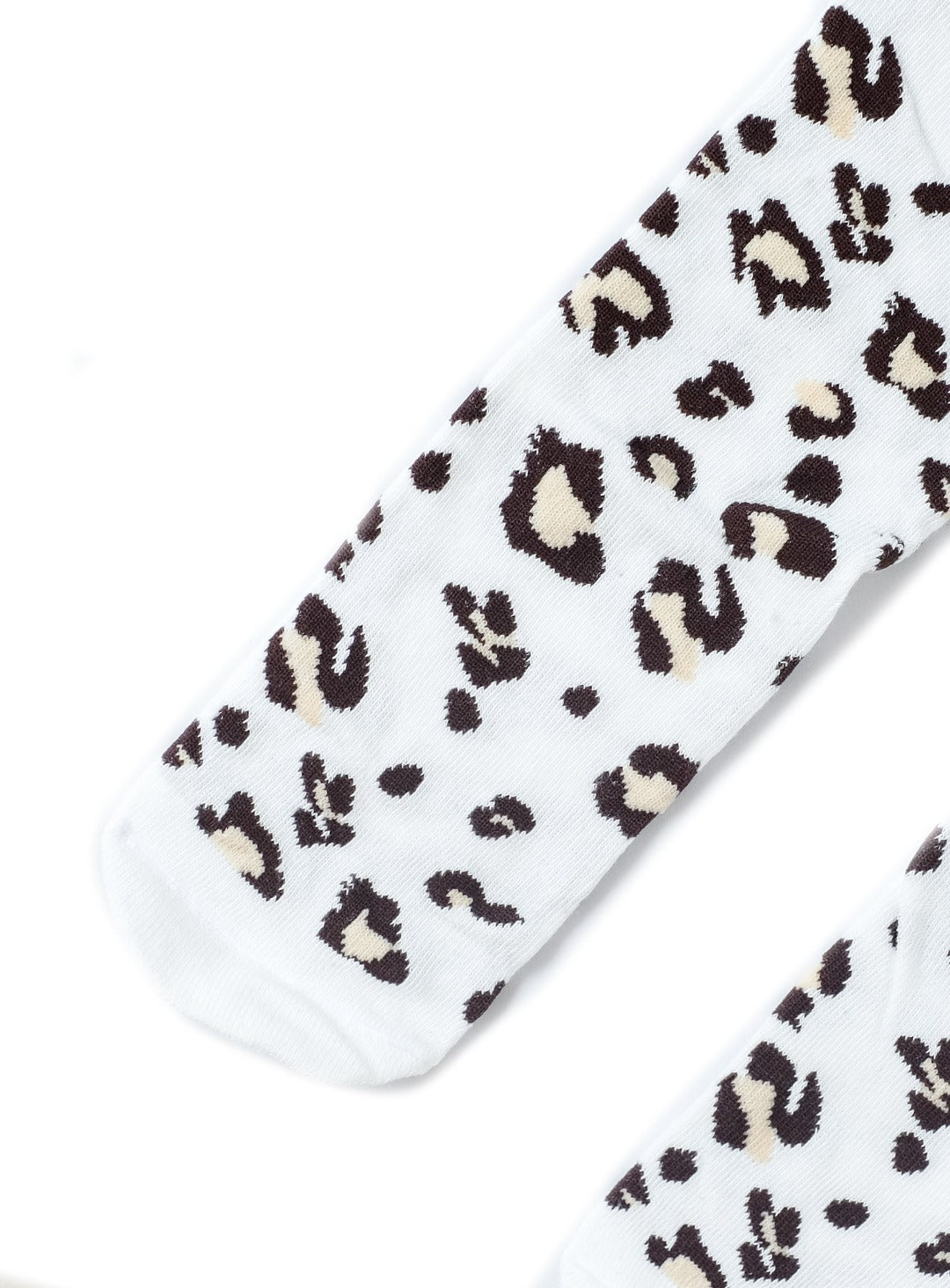 pearl white cheetah paw print socks