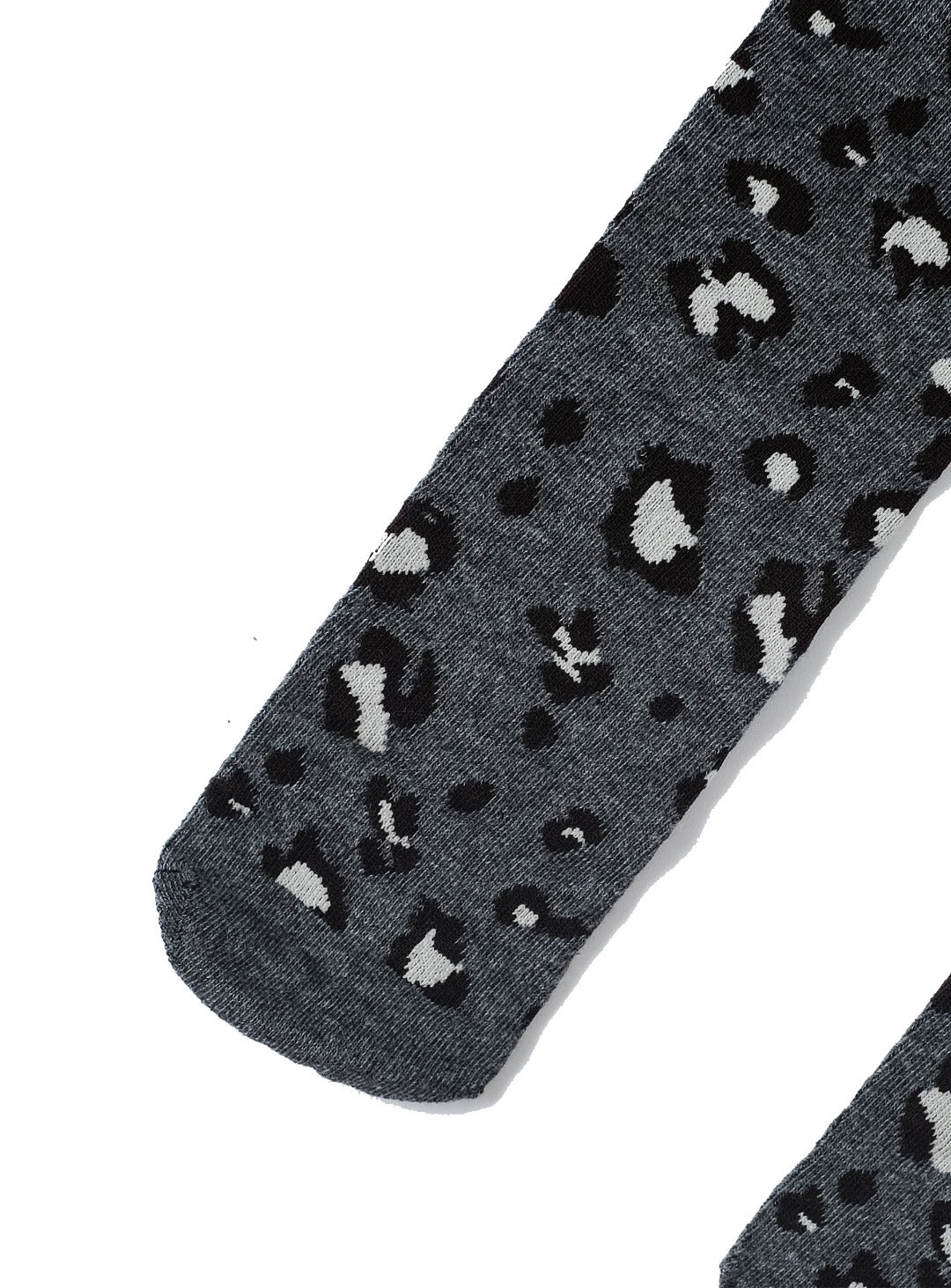 dark gray cheetah paw print socks