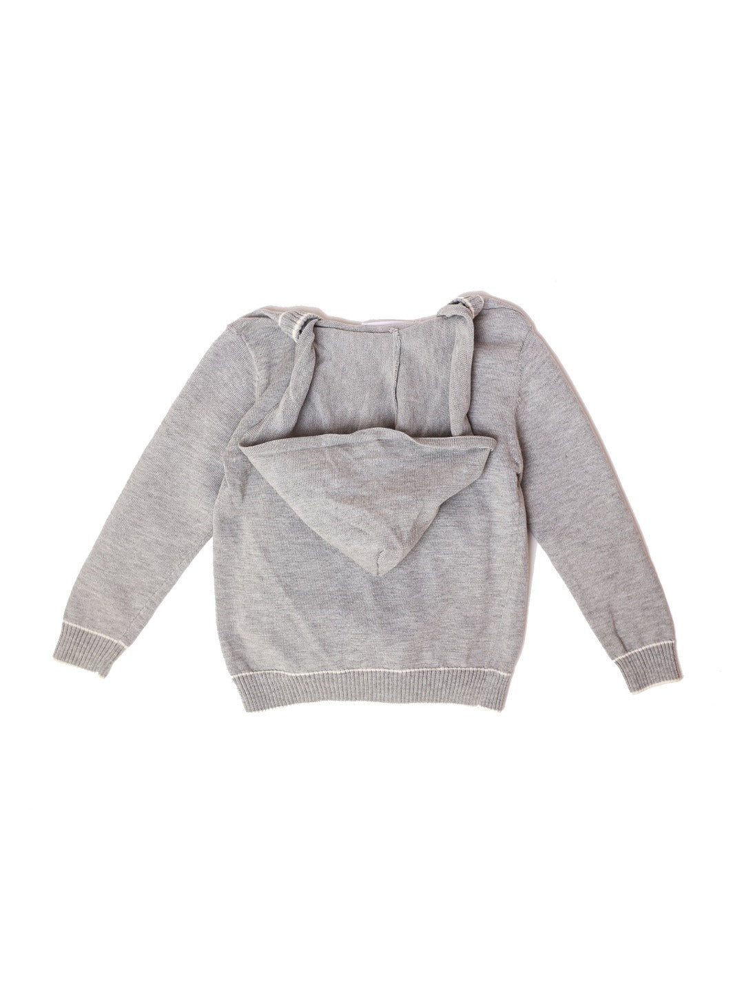 gray cardigan with hoodie
