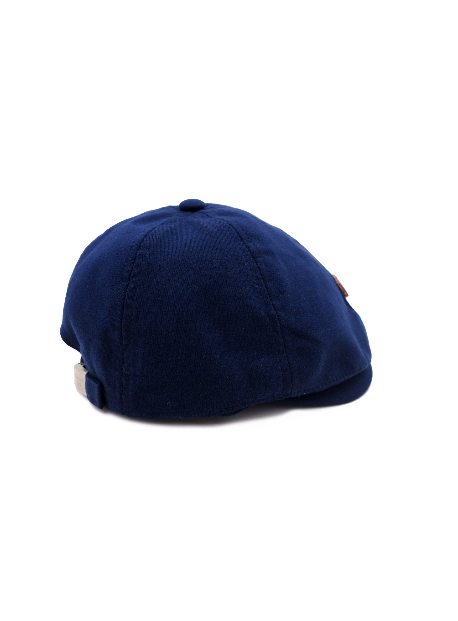 indigo blue beret with adjustable strap