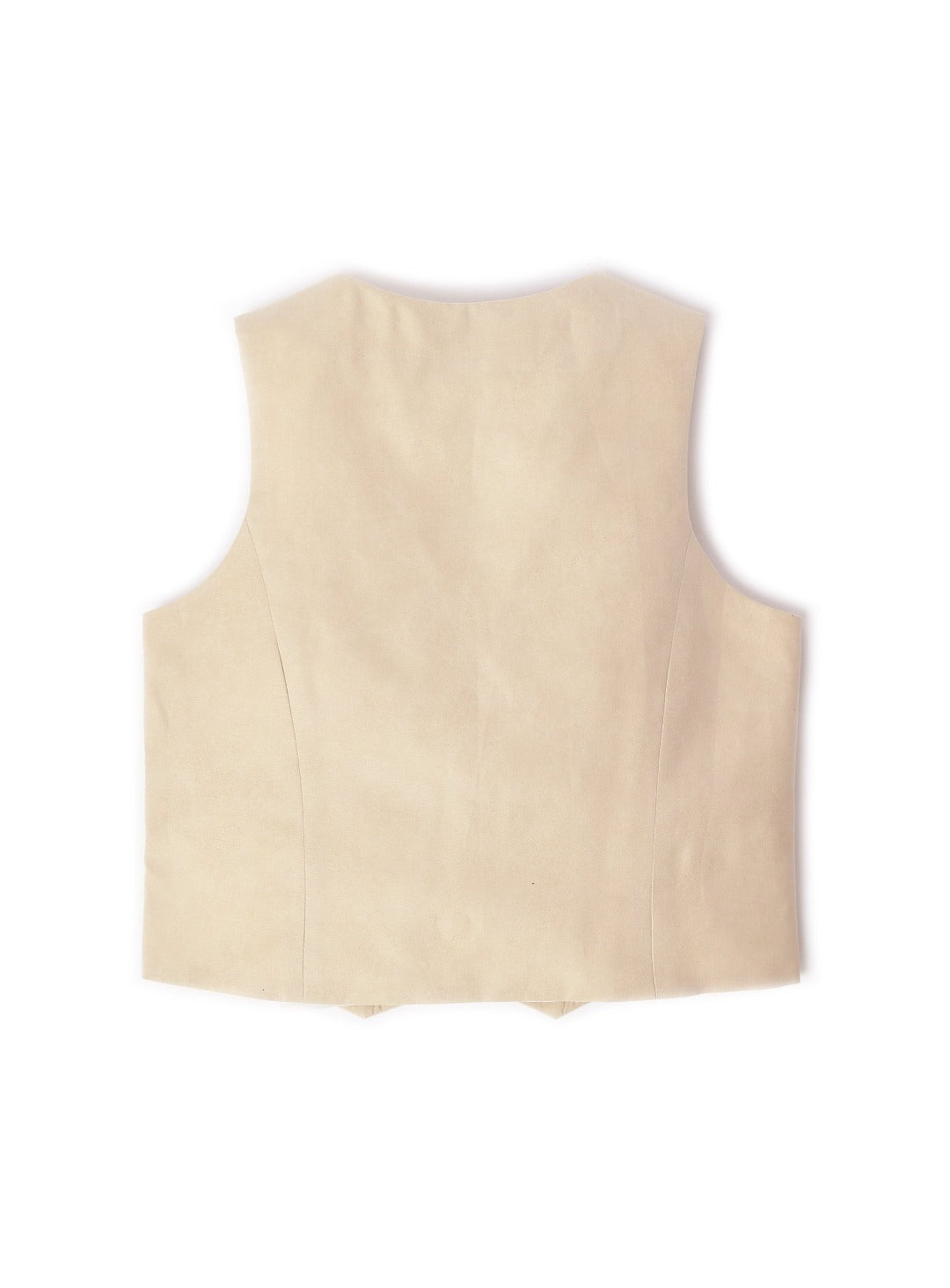 oatmeal colour three buttons vest