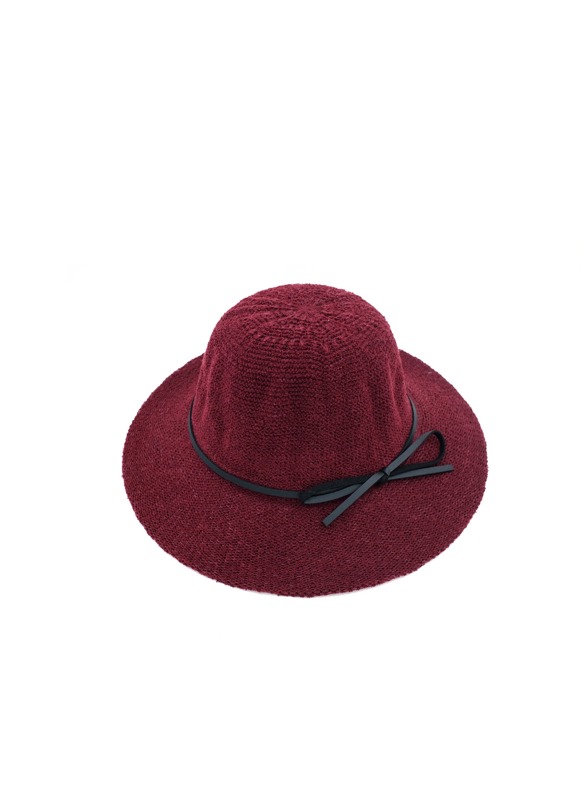 cherry red floppy hat with ribbon