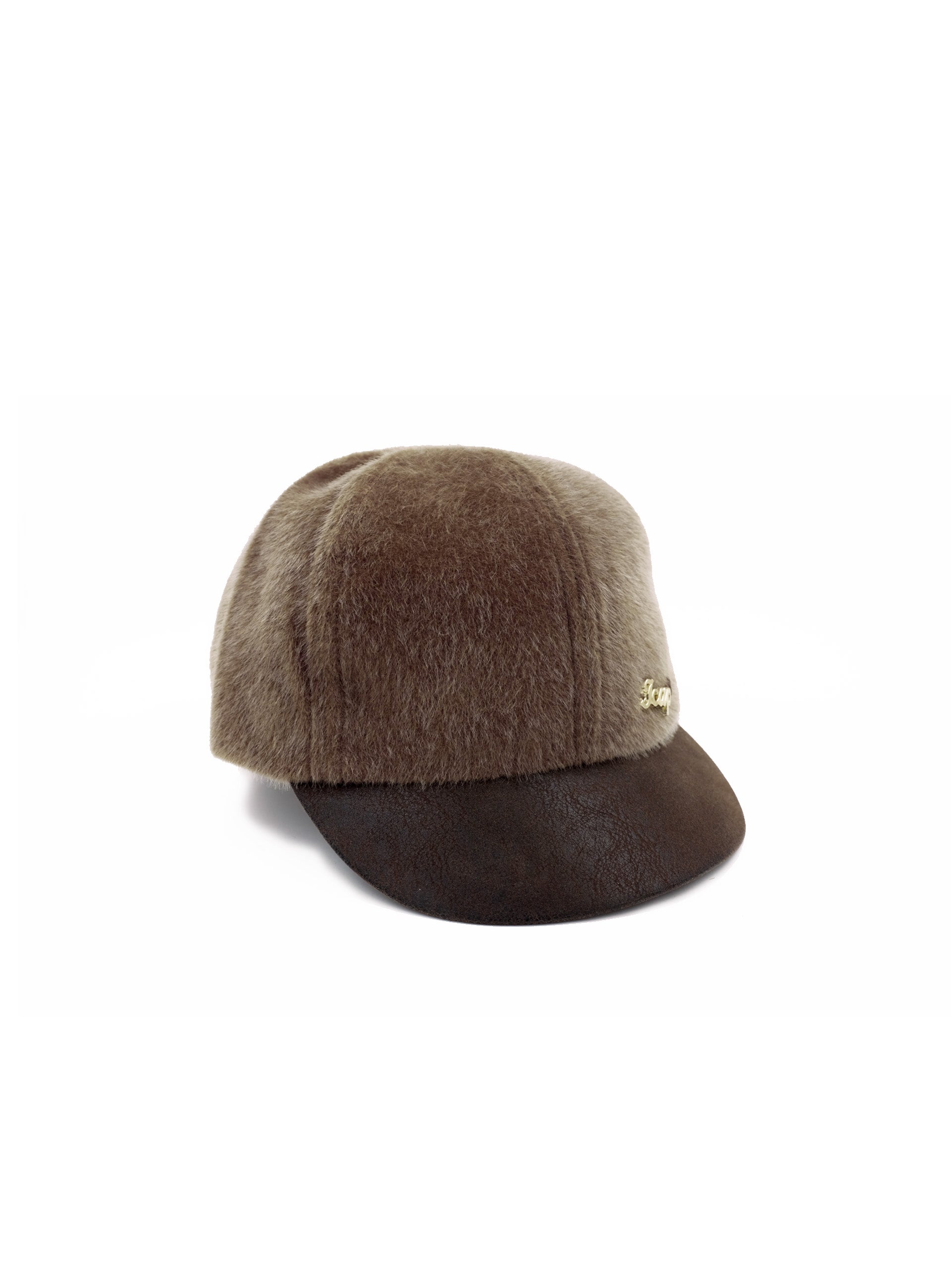 mocha brown furry cap
