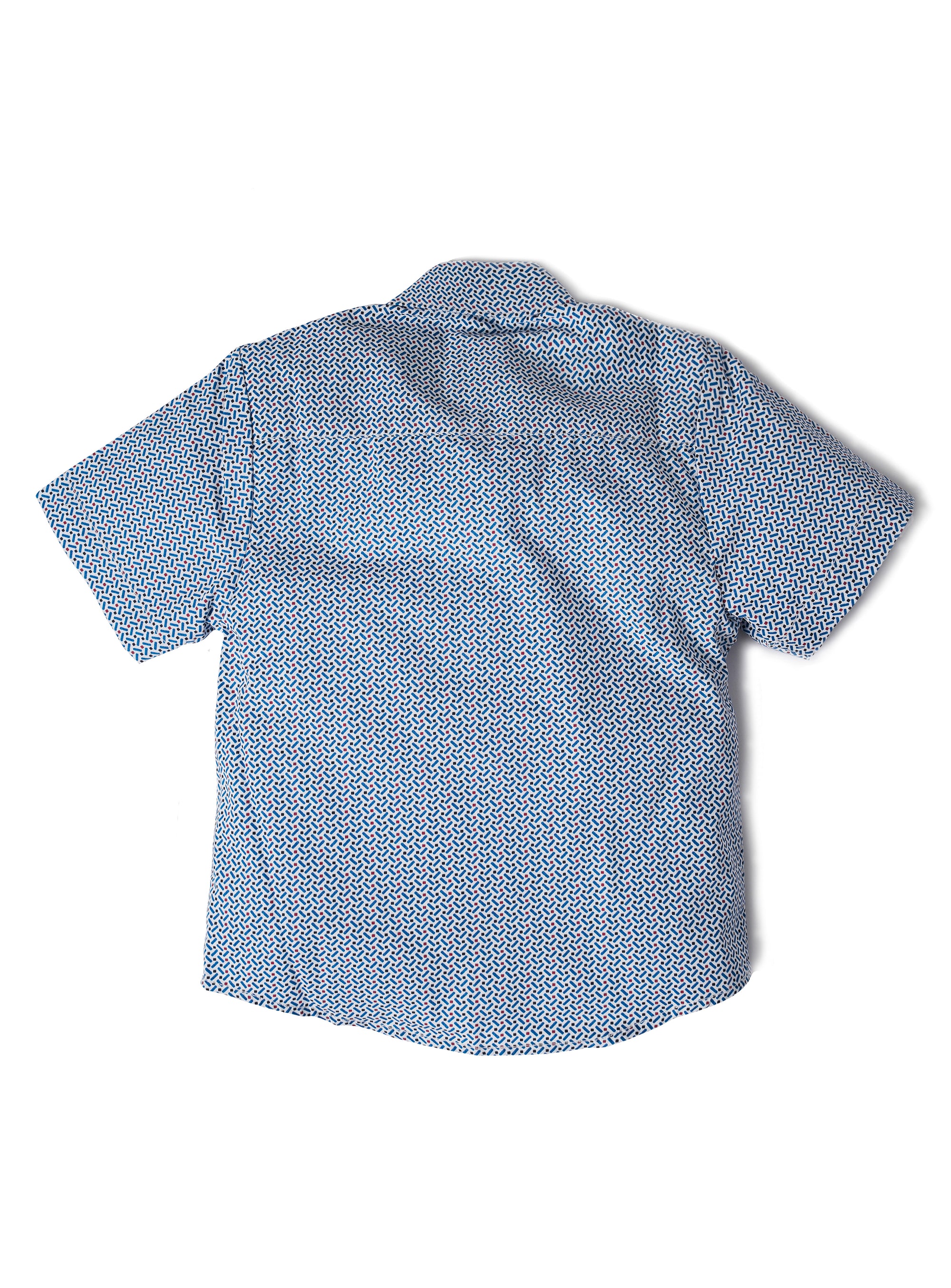 geometrical pattern short sleeves shirt