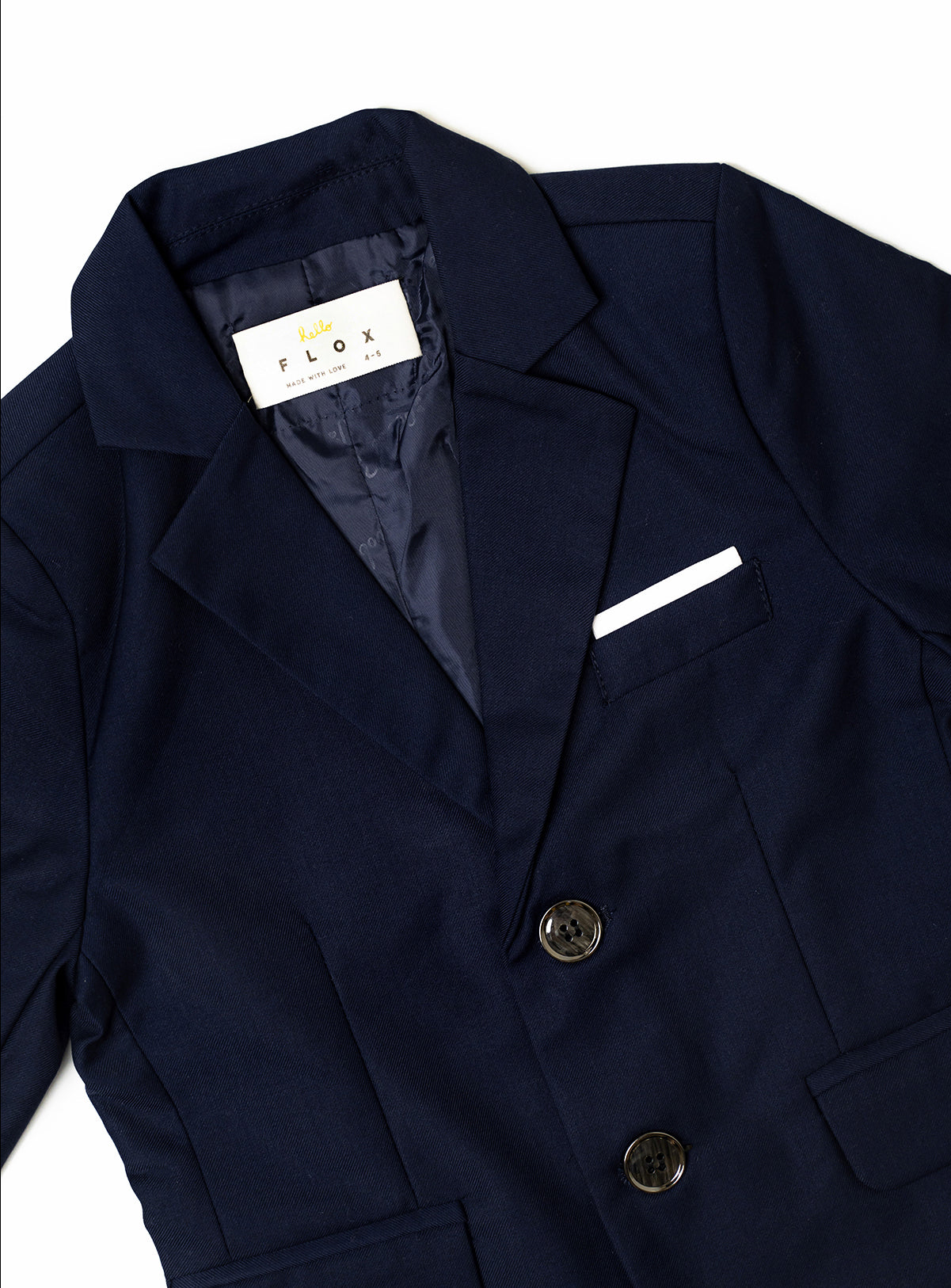 indigo blue two buttons blazer