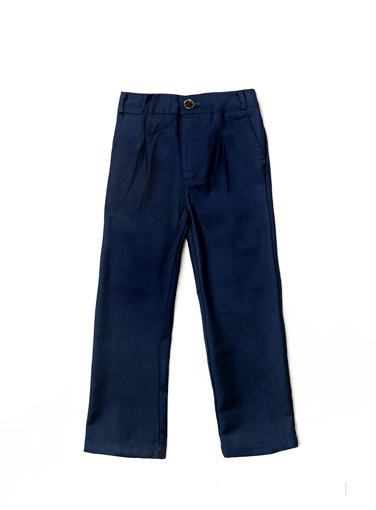 indigo blue straight cut pants