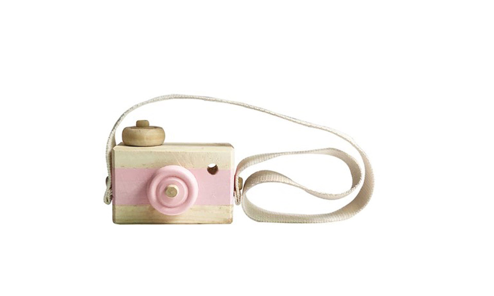 wooden camera toy - dreamy pink