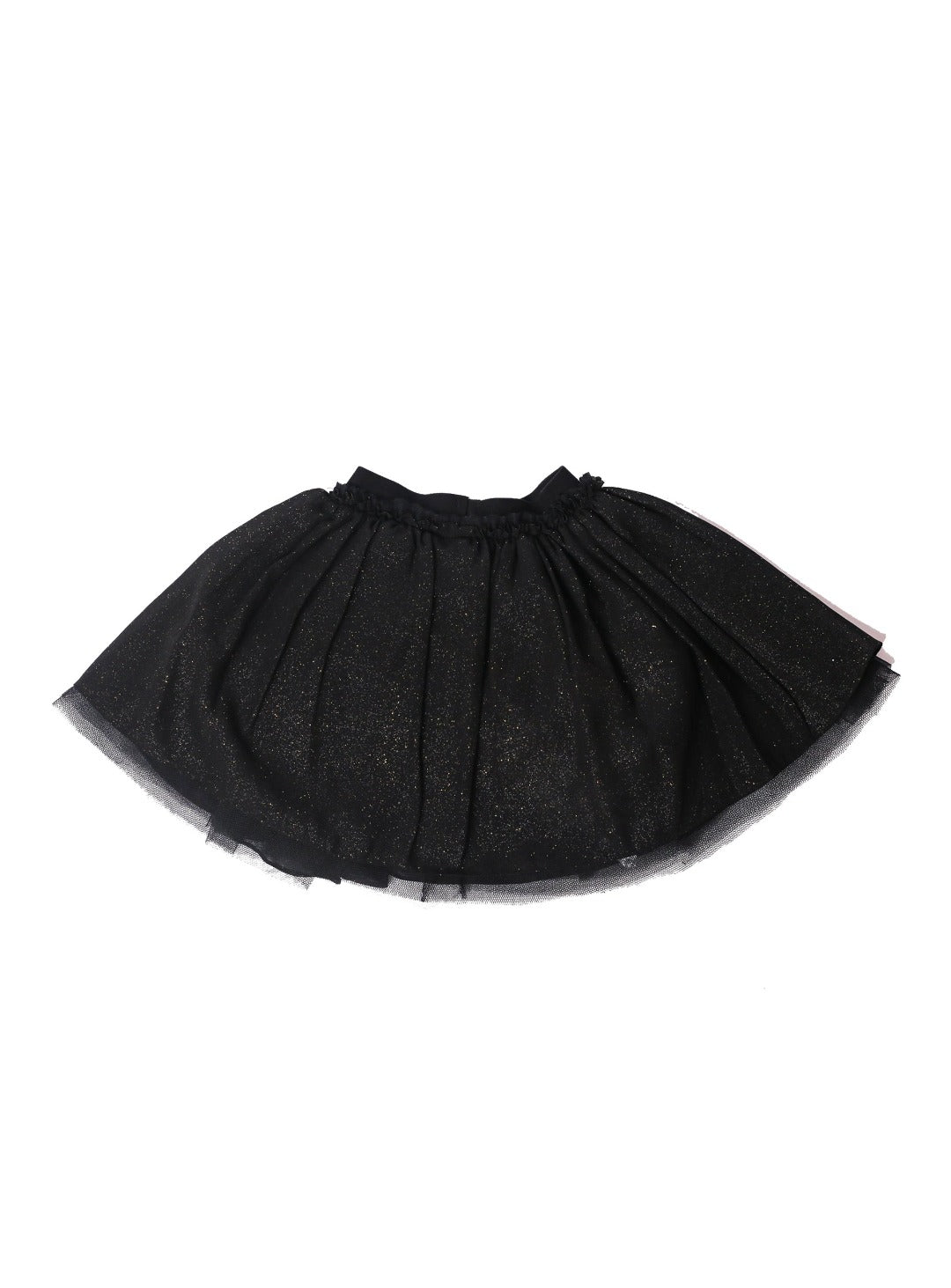 midnight black tutu skirt with gold sparkle