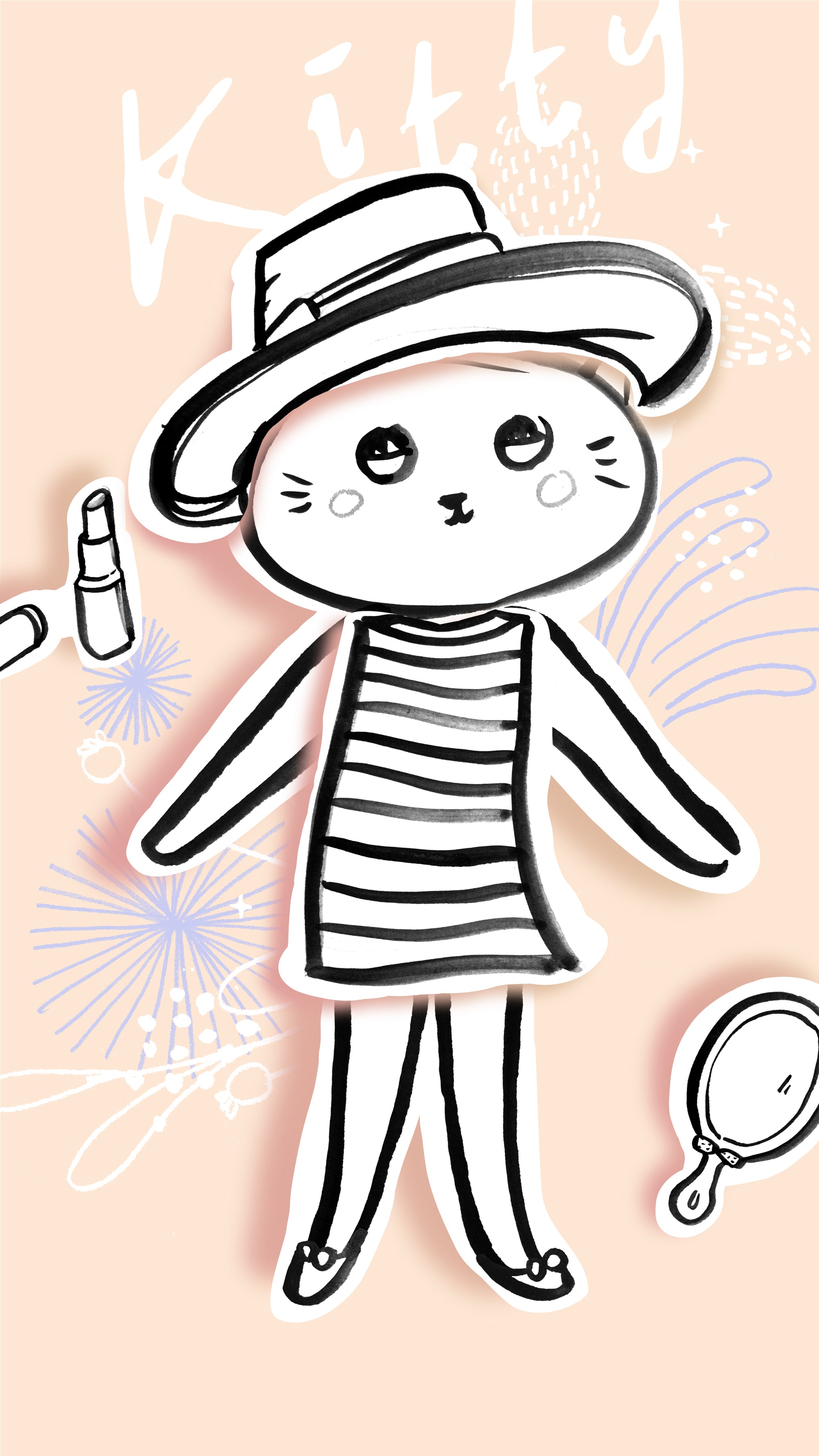 kitty printable paper doll