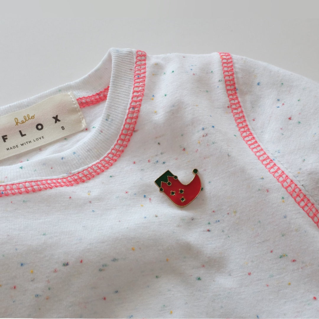 white with rainbow dots leisurewear