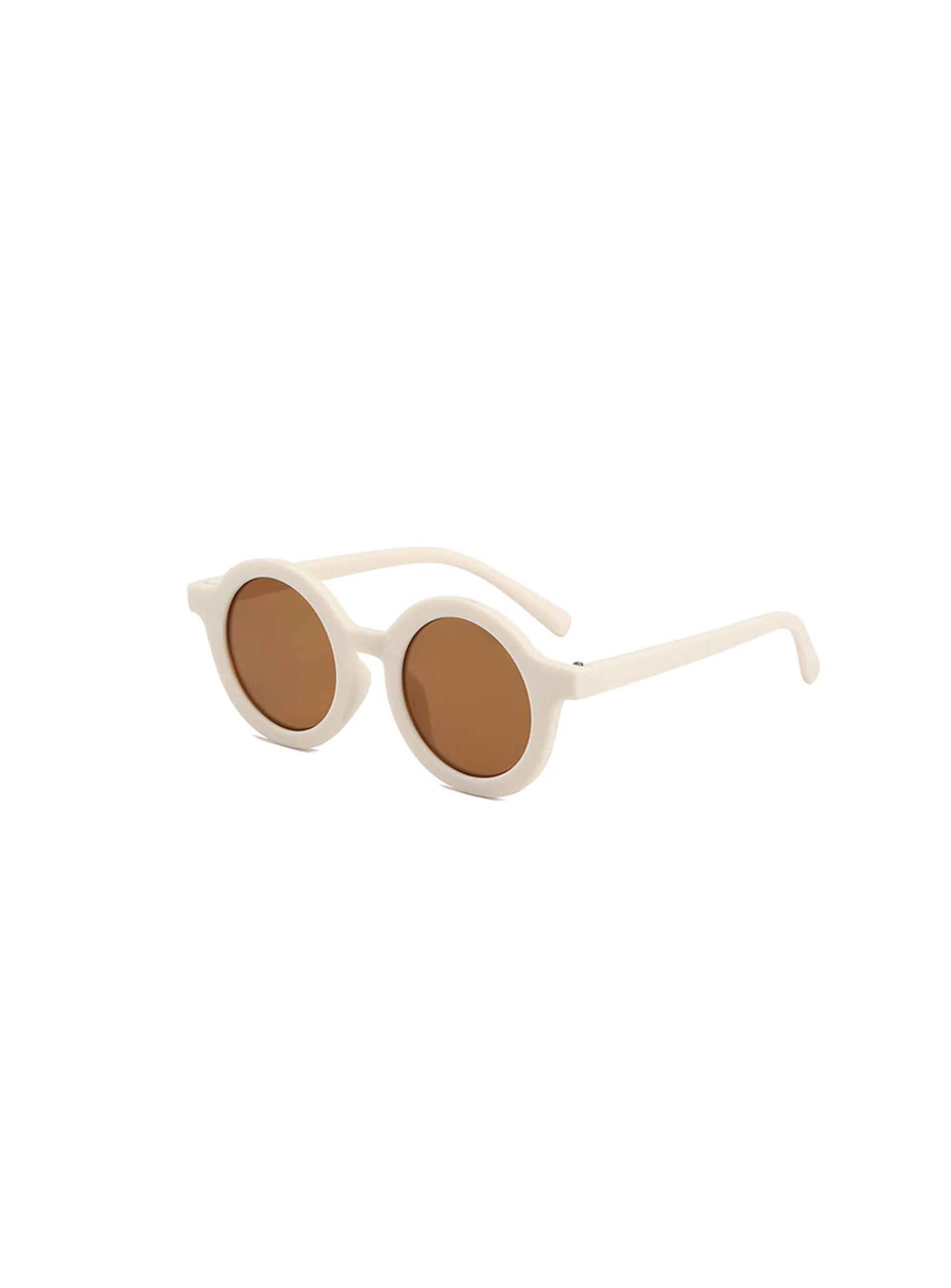 vanilla white round sunglasses