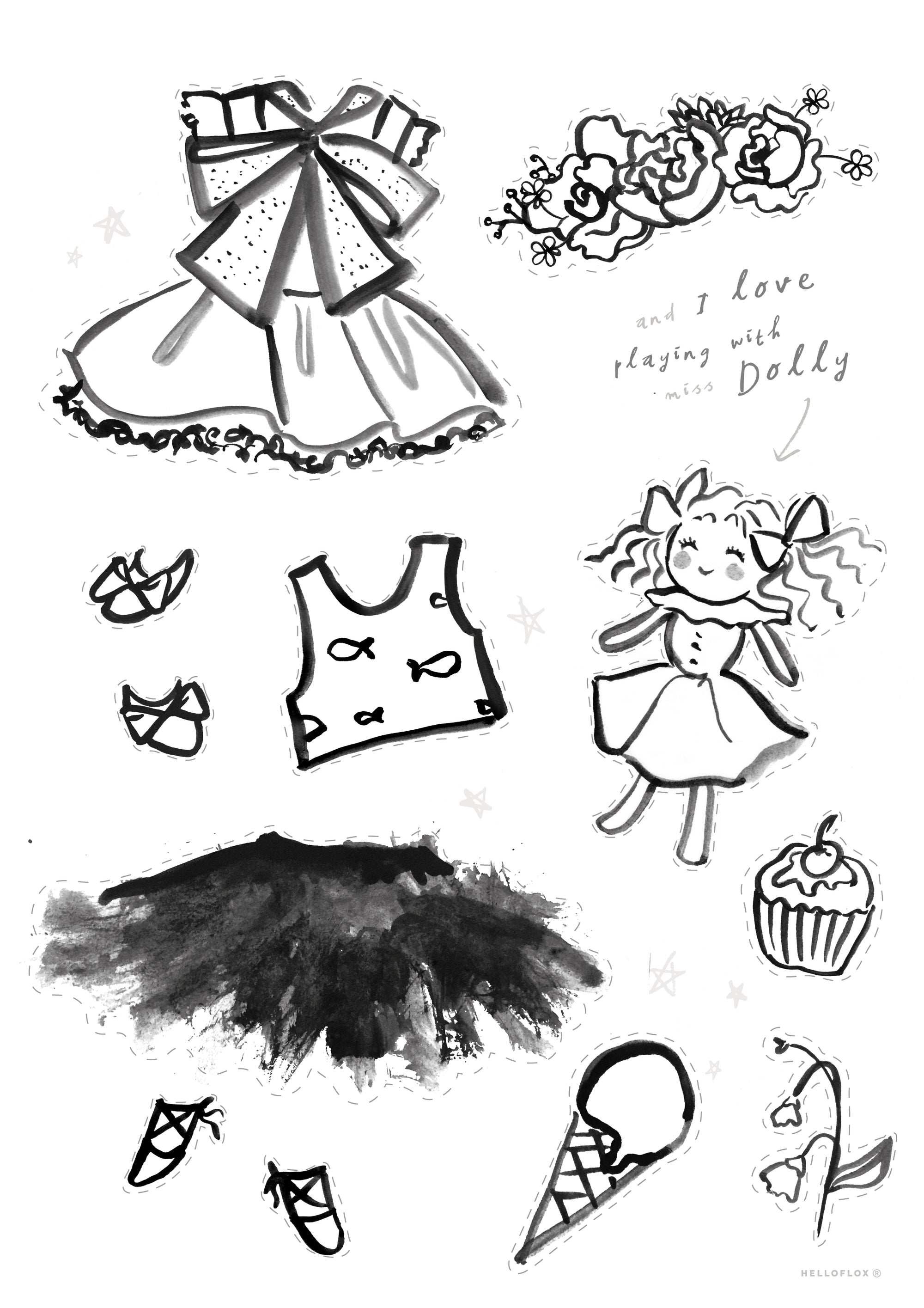 lulu printable paper doll