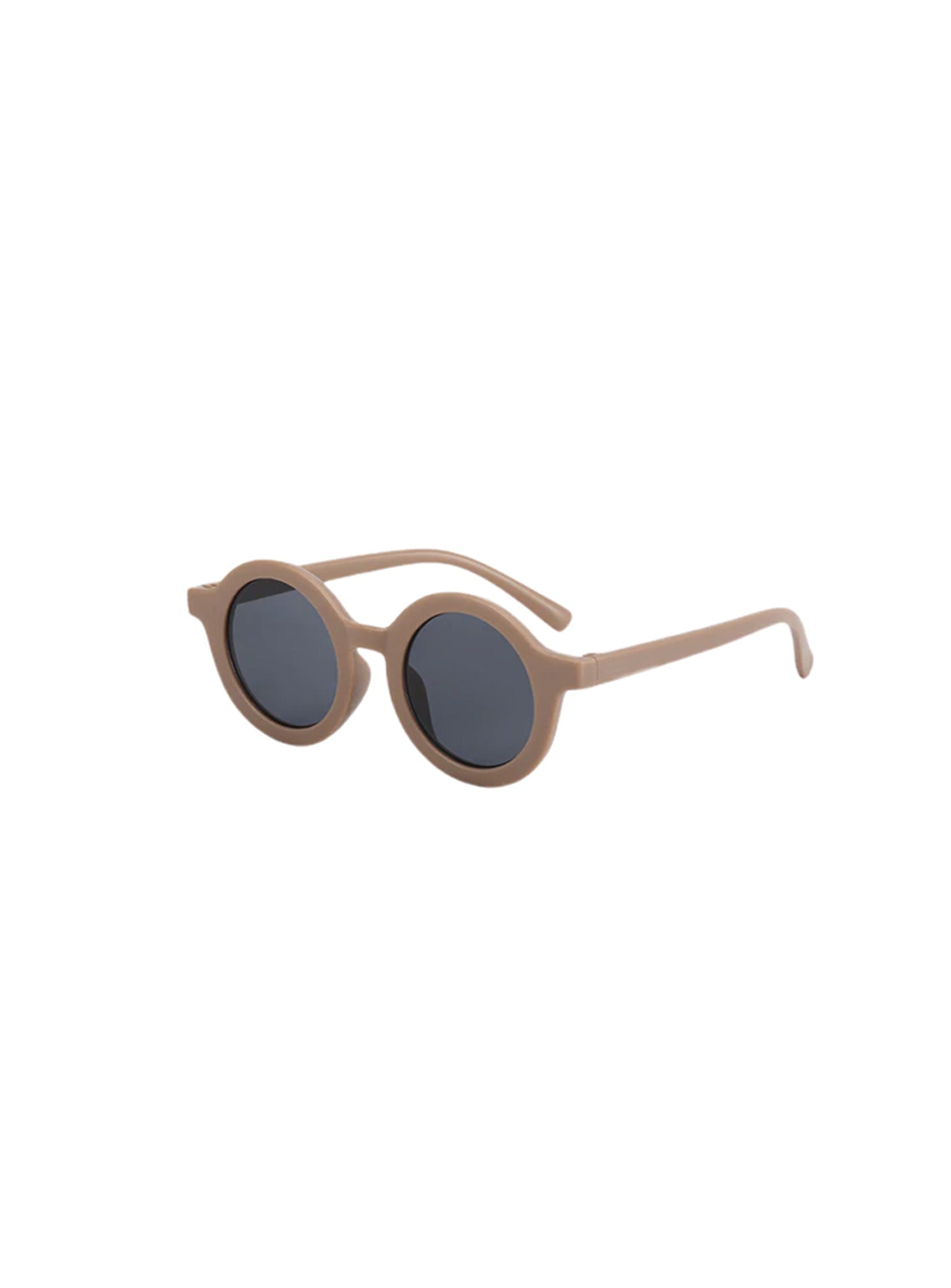 coffee brown round sunglasses