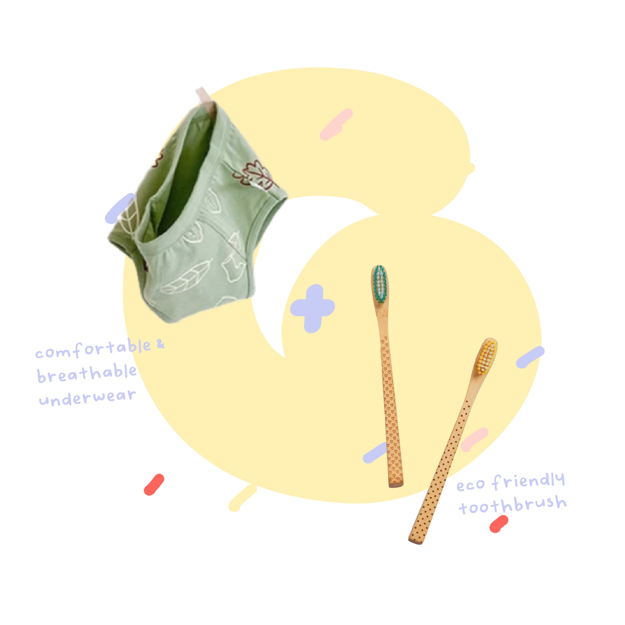 morning kit - sage green with autumn leaves underwear